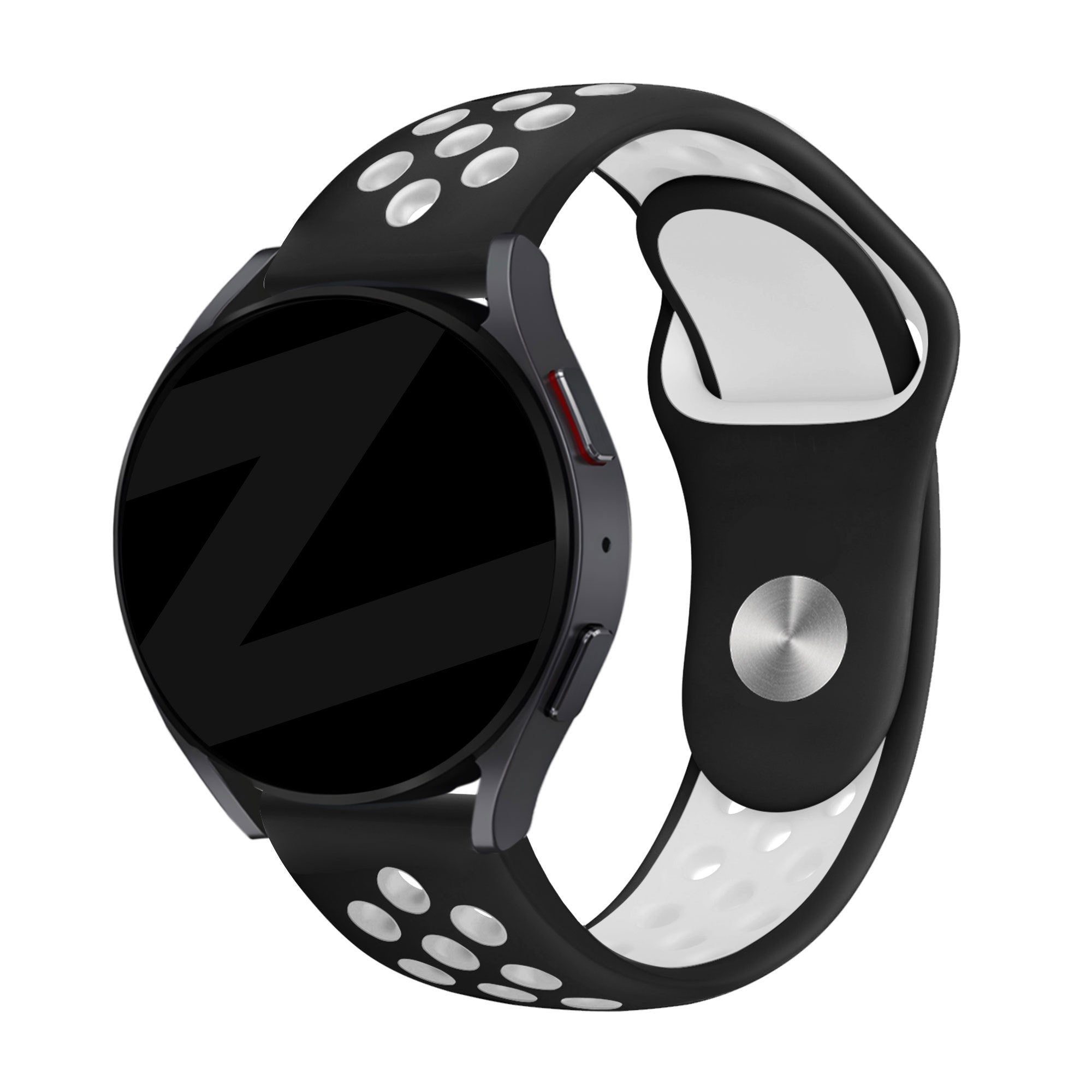 Sport Deluxe horlogebandje - 20mm - Zwart/wit