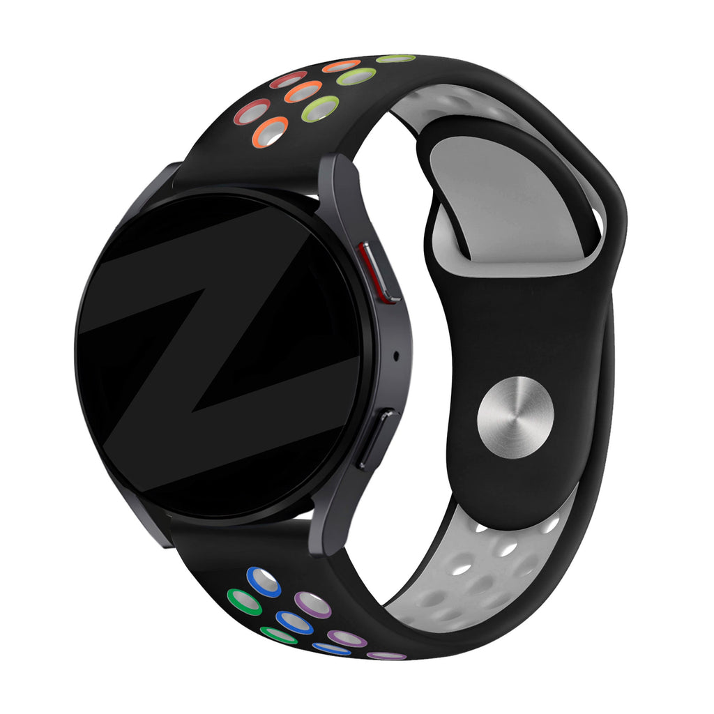 Sport Deluxe horlogebandje - 20mm - Zwart/rainbow