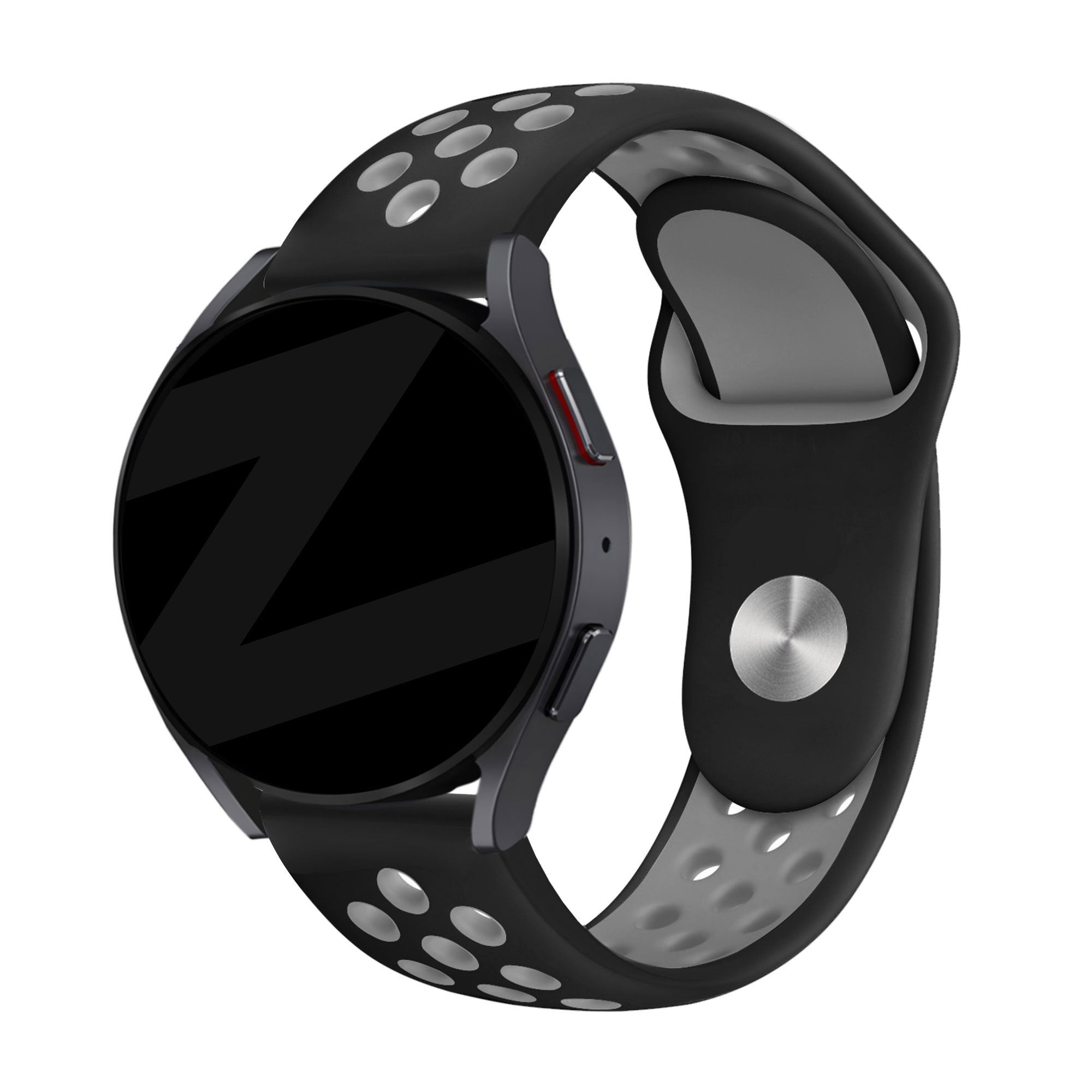 Sport Deluxe horlogebandje - 20mm - Zwart/grijs