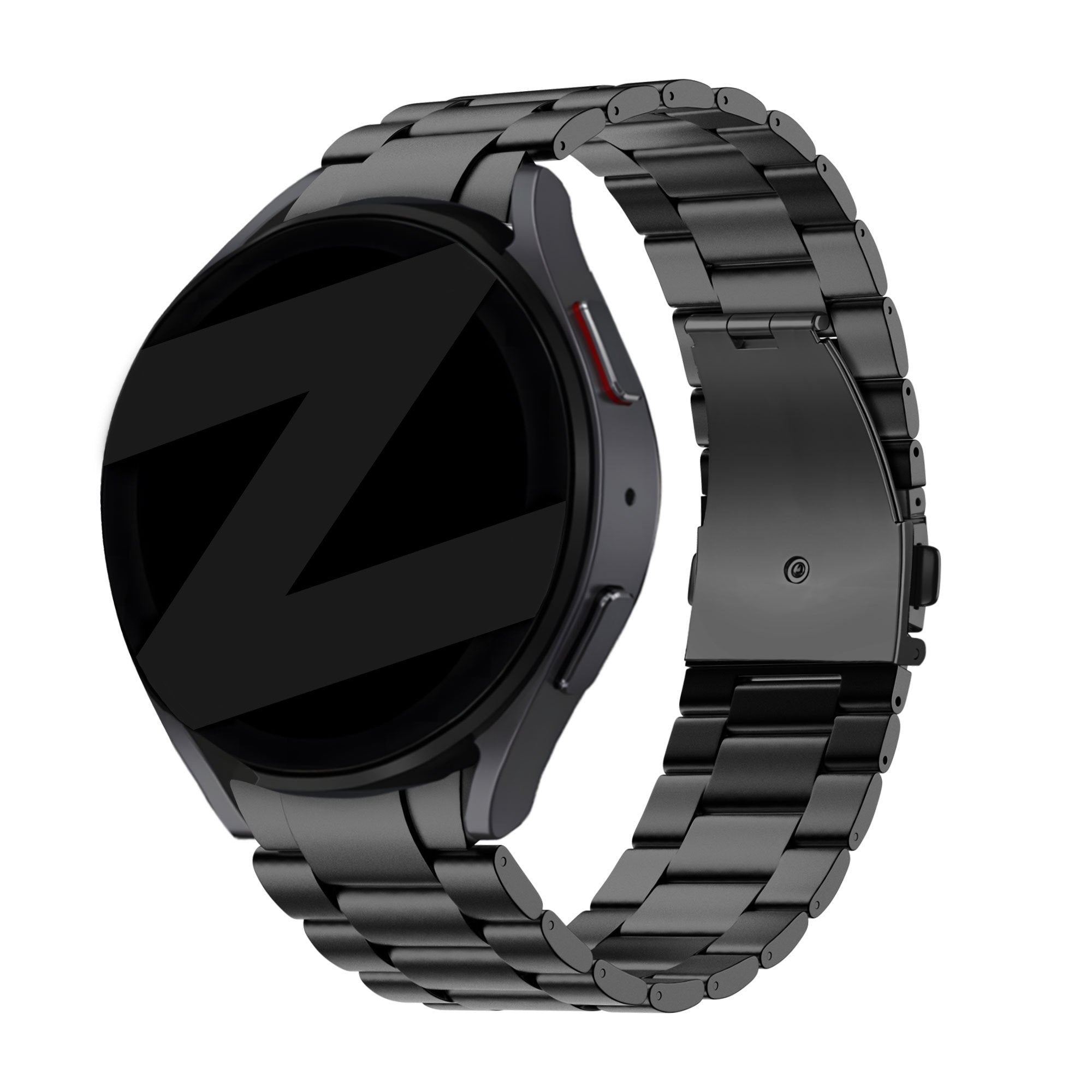 Titanium Schakel horlogebandje - 20mm - Zwart