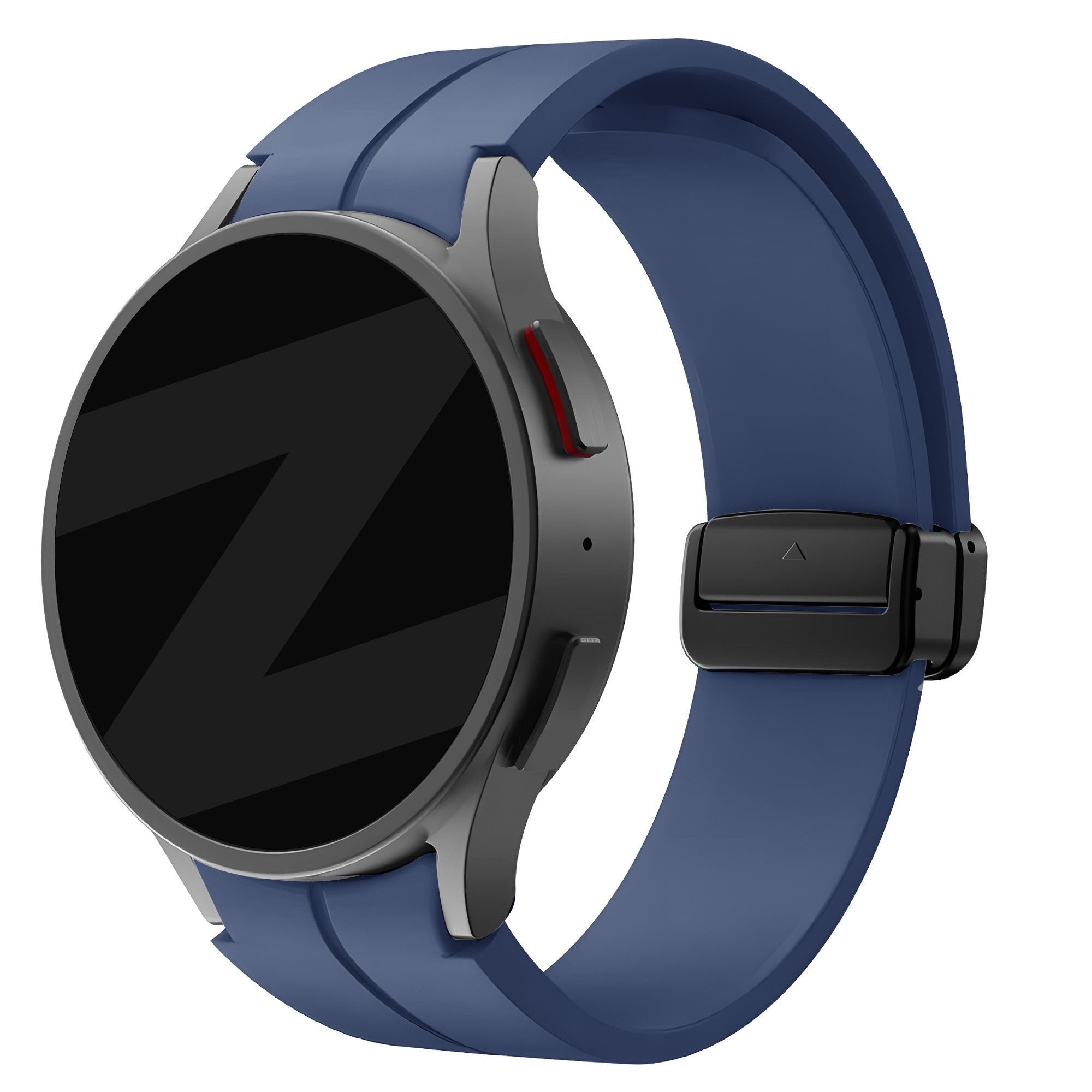 Siliconen D-Buckle horlogebandje - 20mm - Donkerblauw