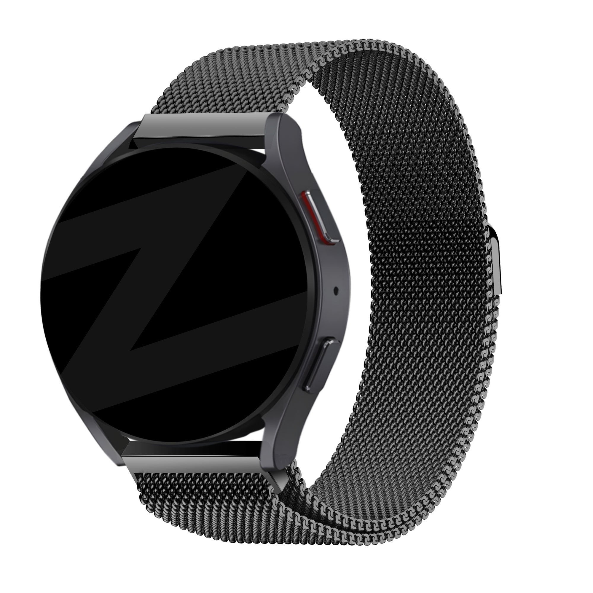 Milanese Loop horlogebandje - 22mm - Zwart