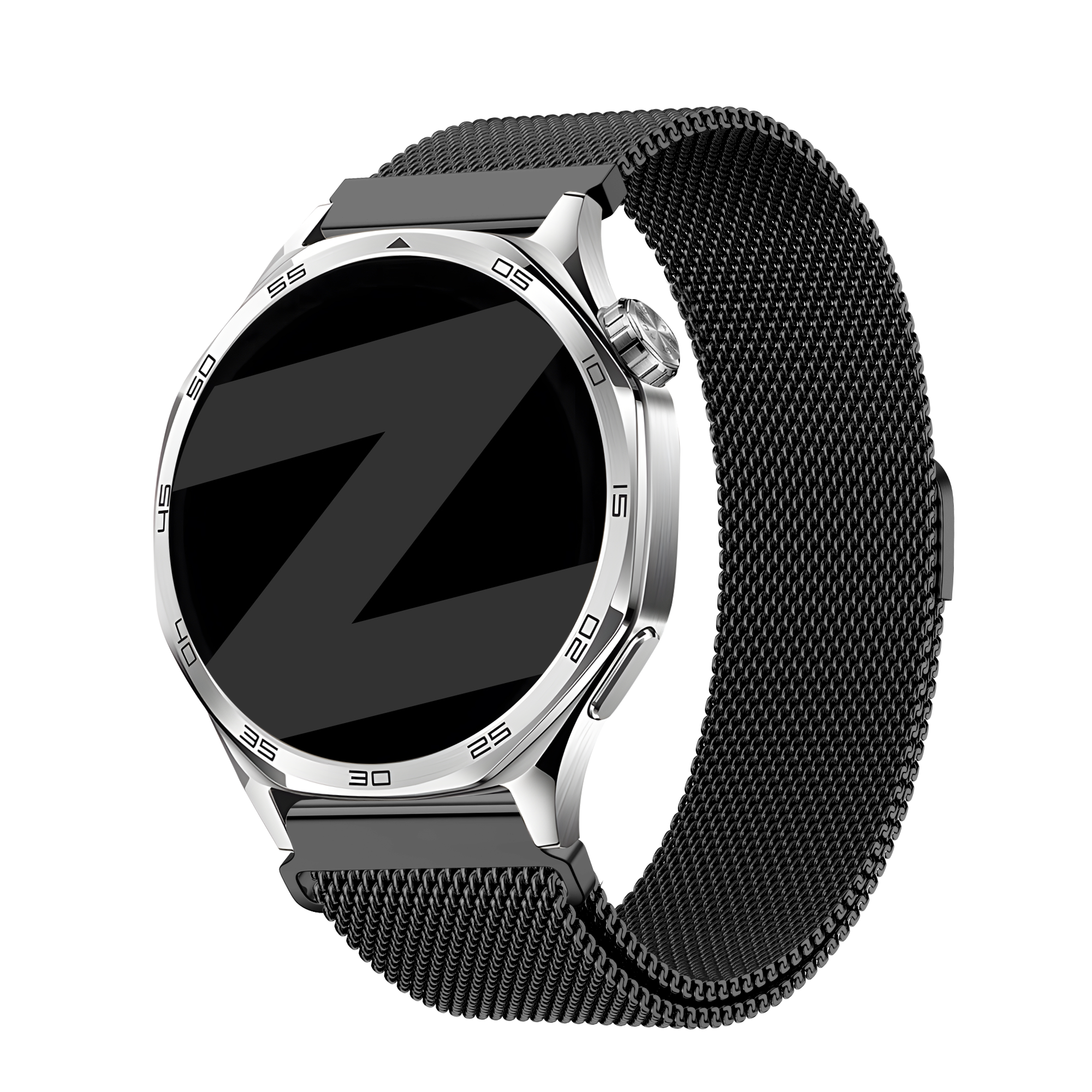 Milanese Easy Fit horlogebandje - 22mm - Zwart