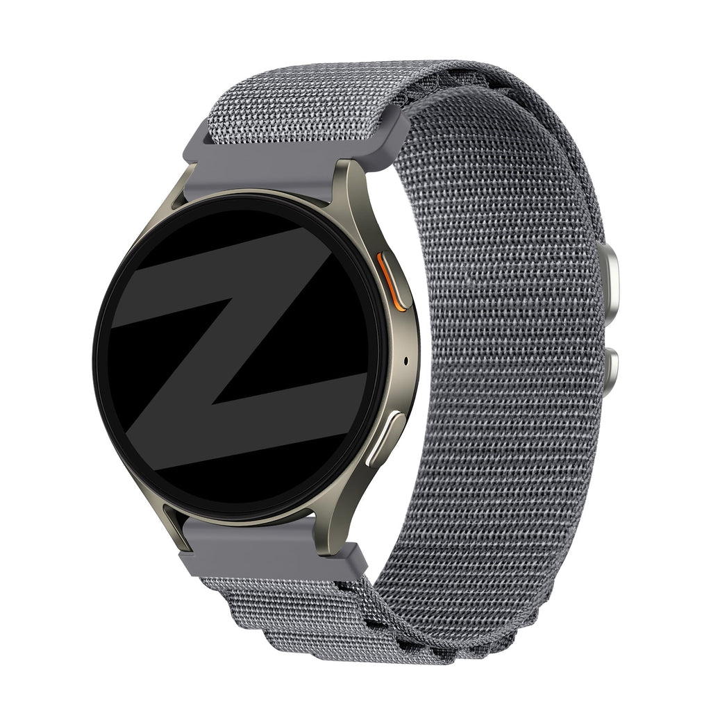 Alpine Nylon horlogebandje - 22mm - Grijs