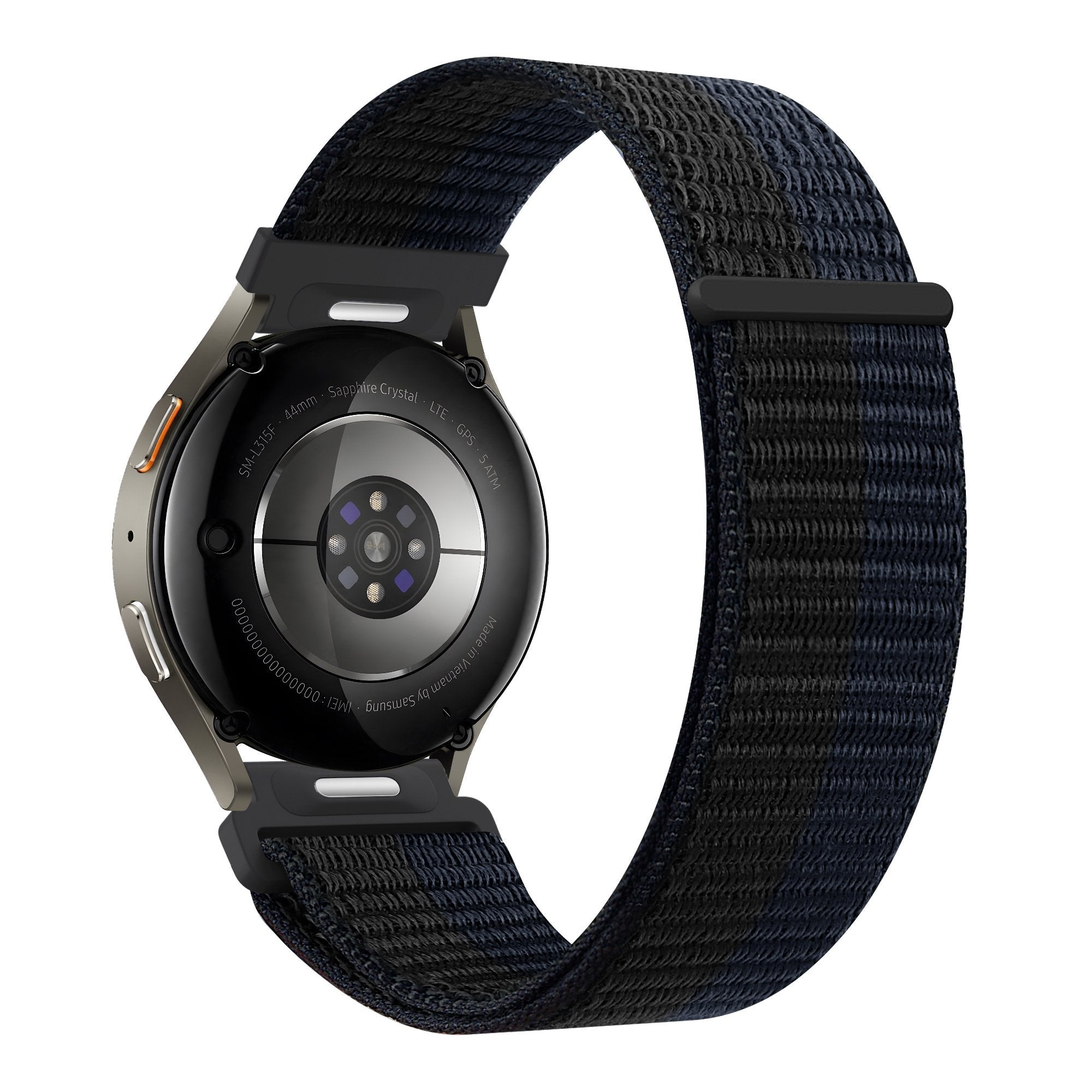 Nylon Easy fit horlogebandje - 20mm - Zwart/blauw