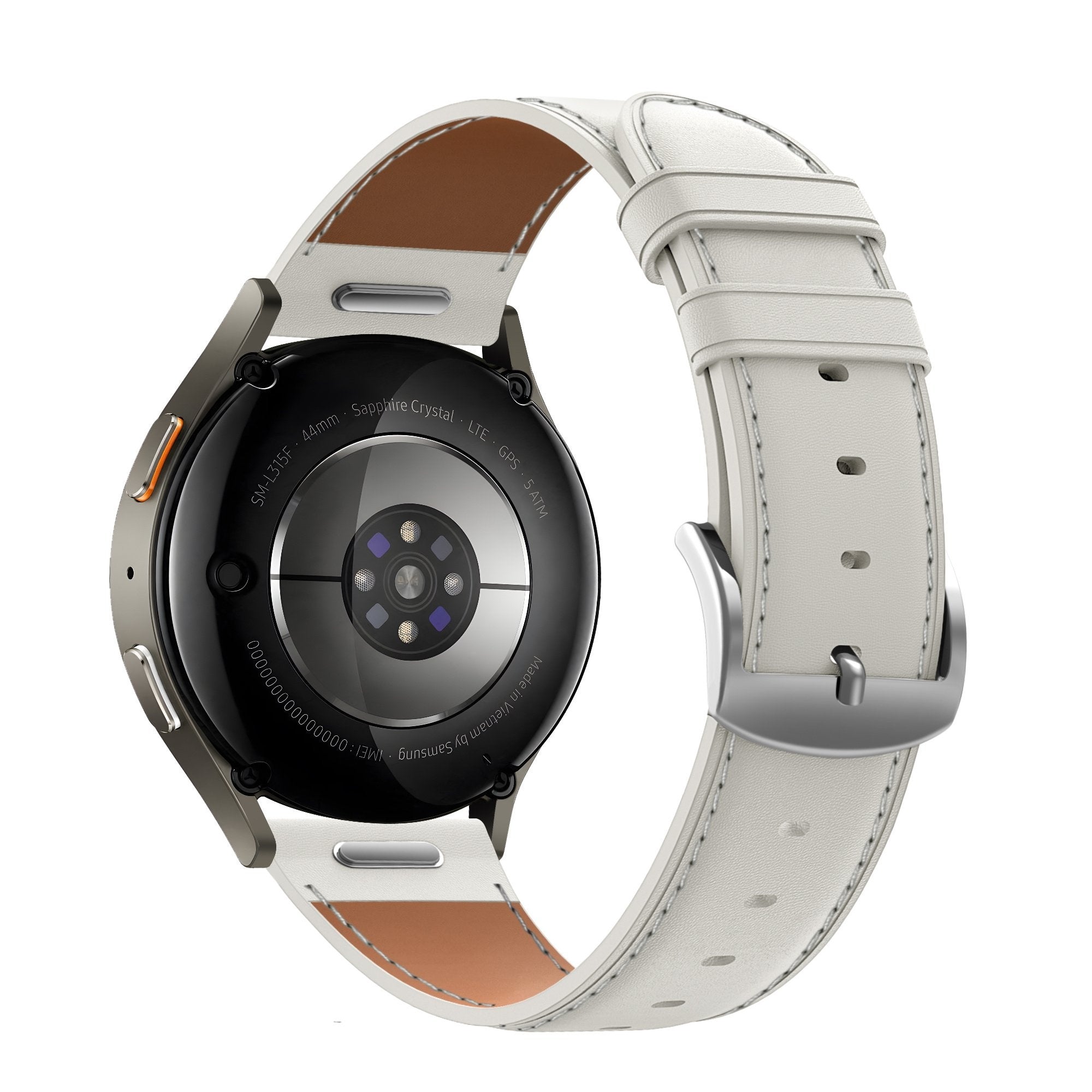 Lederen 'Easy fit' horlogebandje - 18mm - Wit