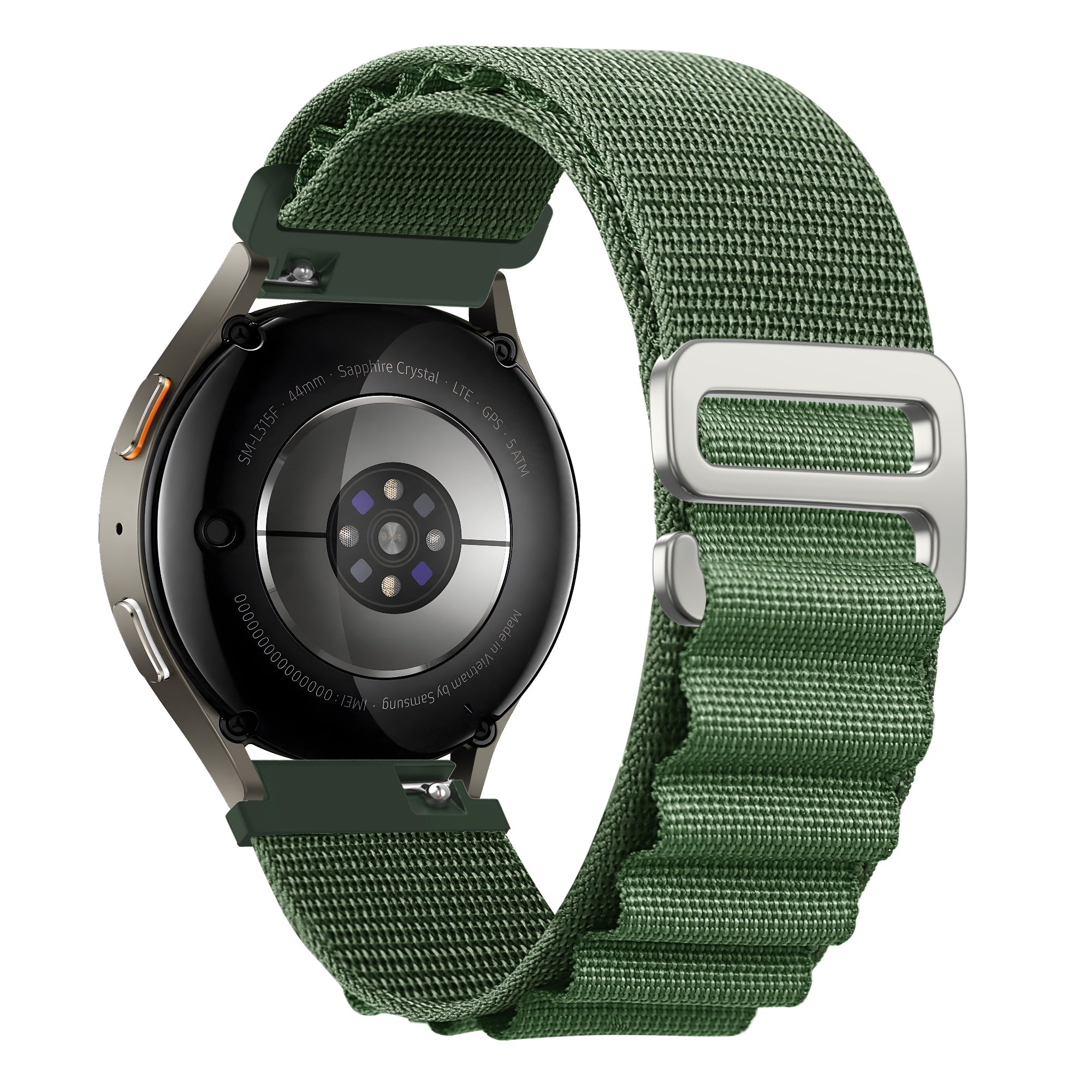 Alpine nylon horlogebandje - 20mm - Legergroen