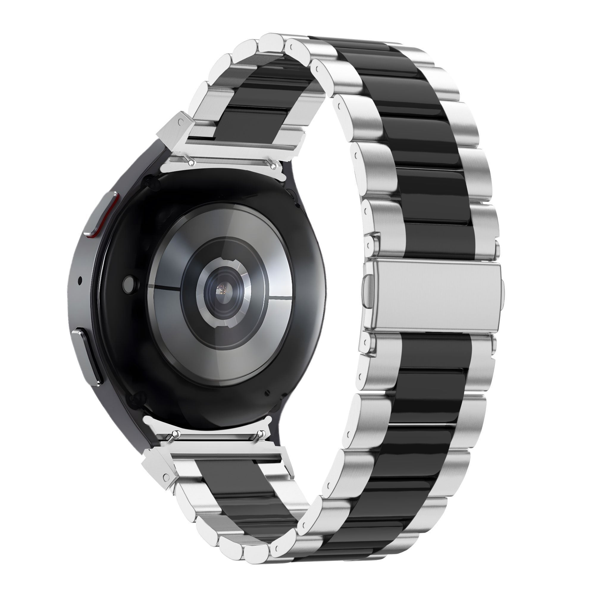Stalen Classic horlogebandje - 20mm - Zilver/zwart