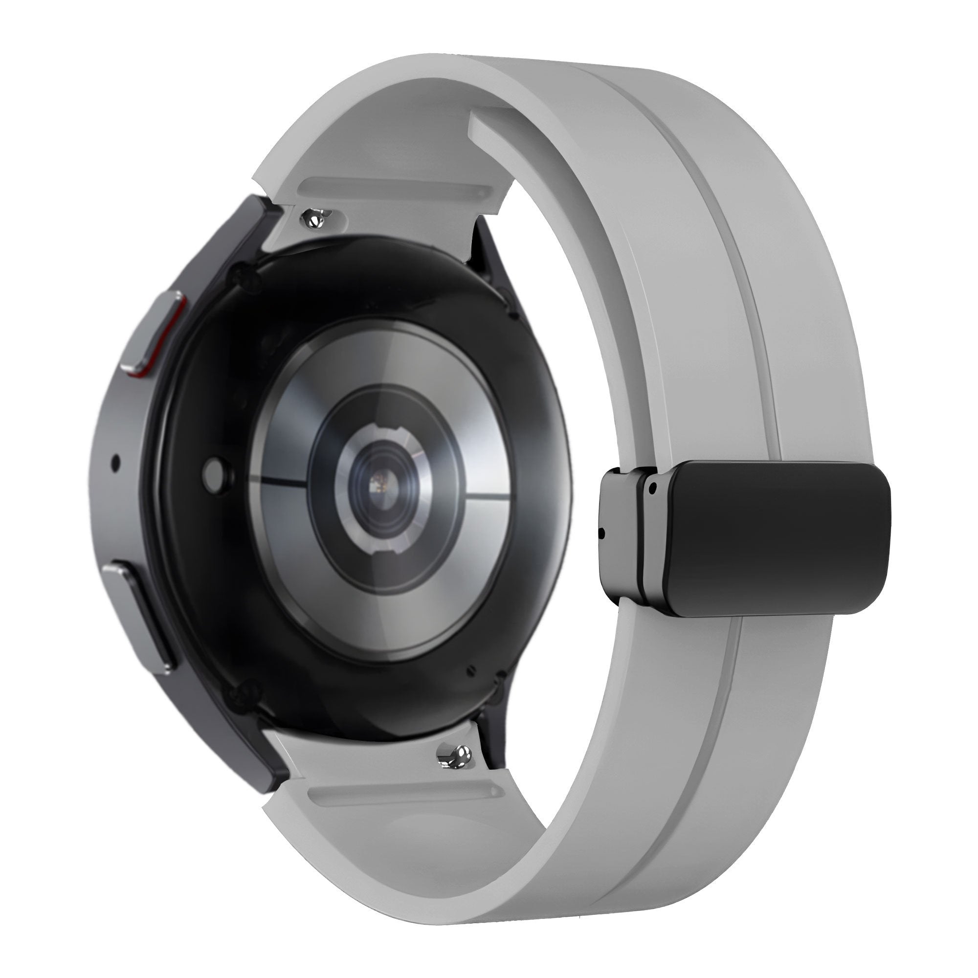 Siliconen D-Buckle horlogebandje - 20mm - Grijs