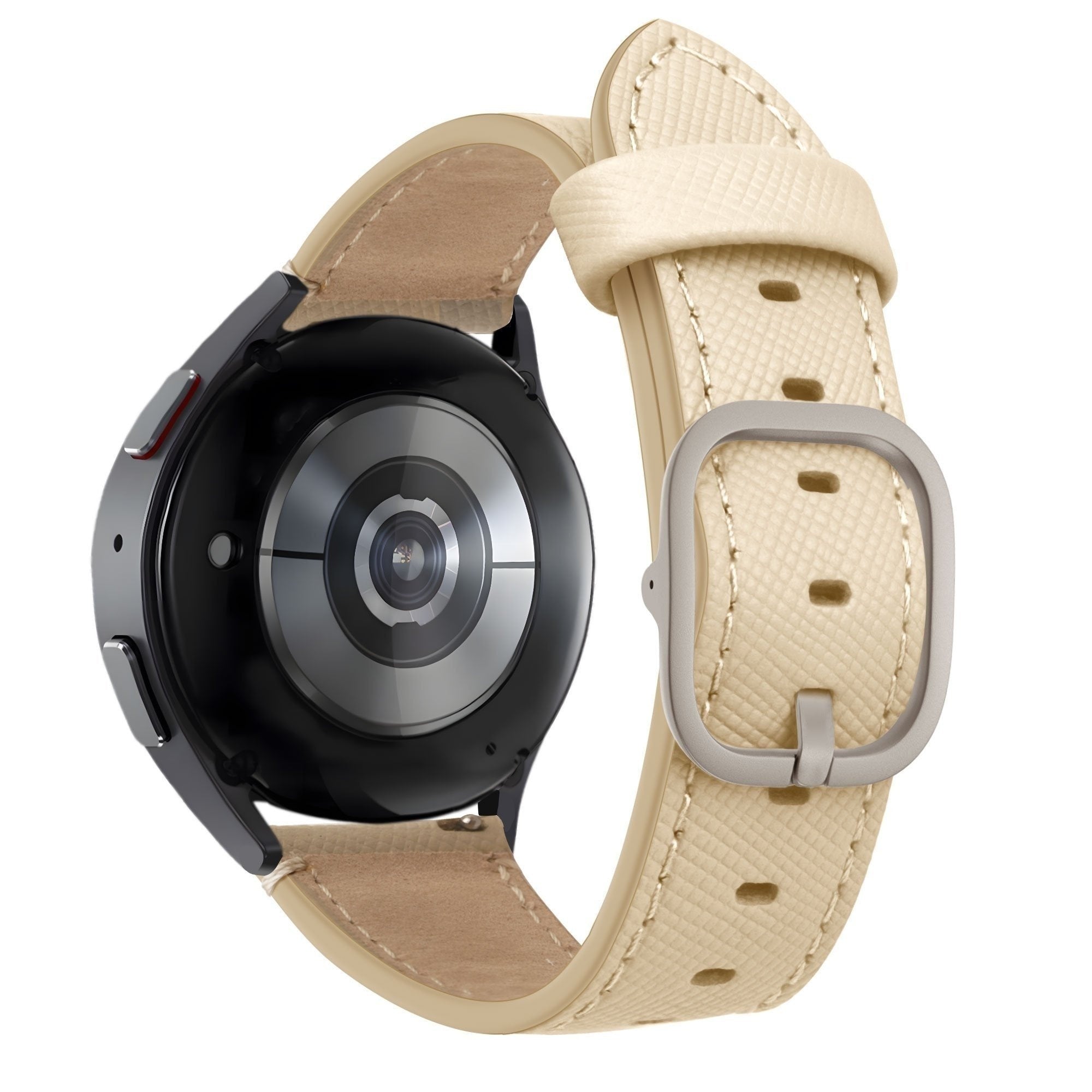 Lederen Deluxe horlogebandje - 22mm - Kaki