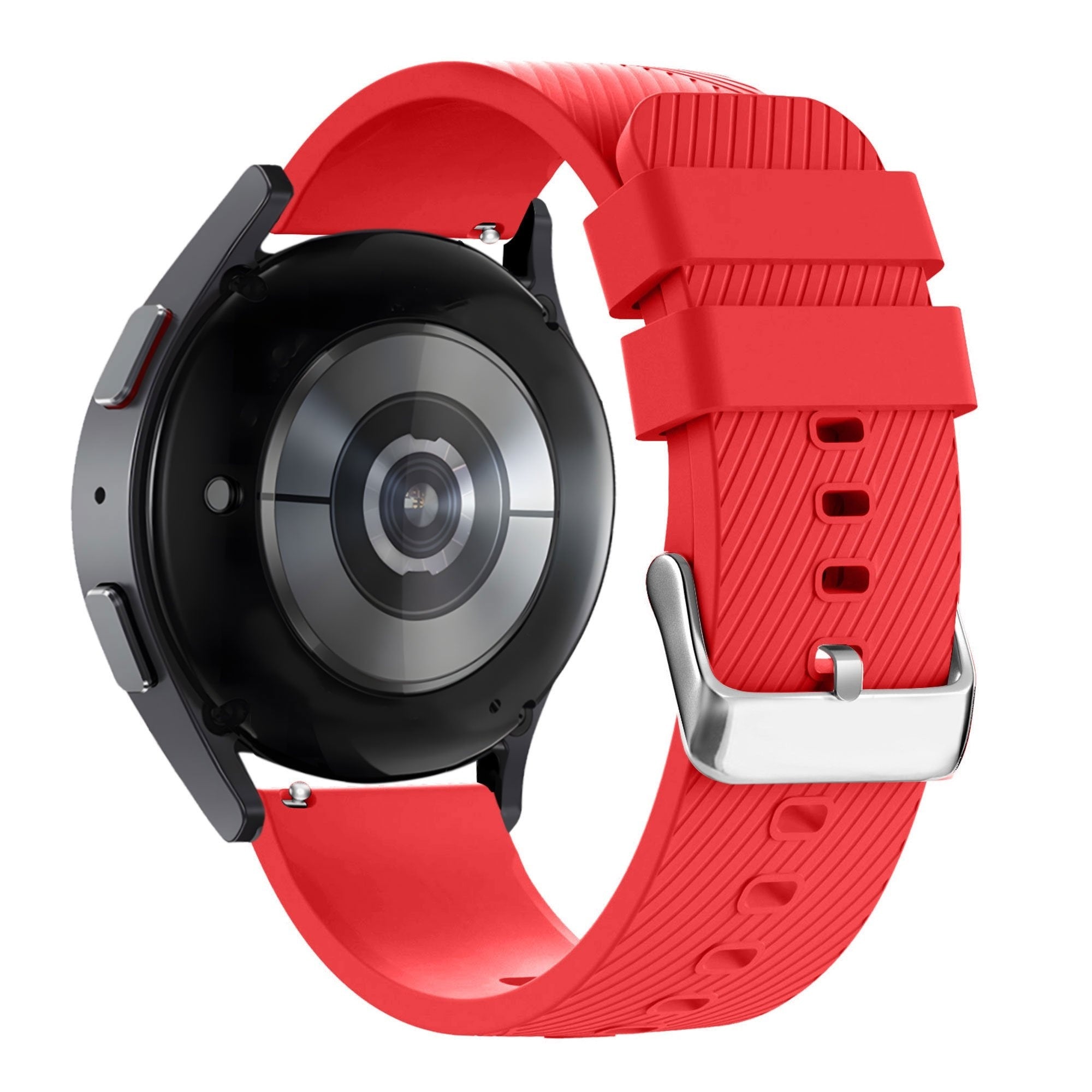 Siliconen Deluxe horlogebandje - 20mm - Rood