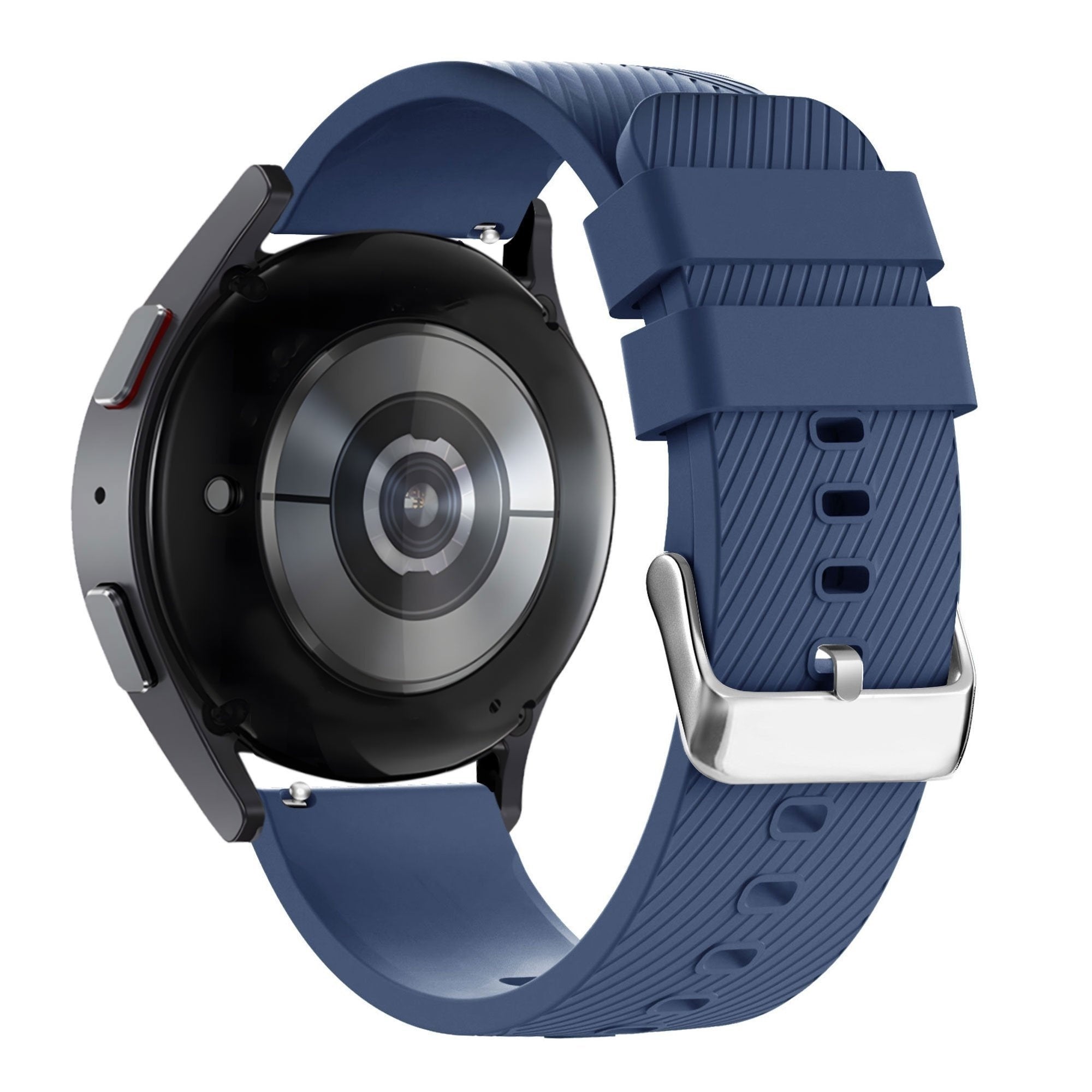 Siliconen Deluxe horlogebandje - 22mm - Donkerblauw