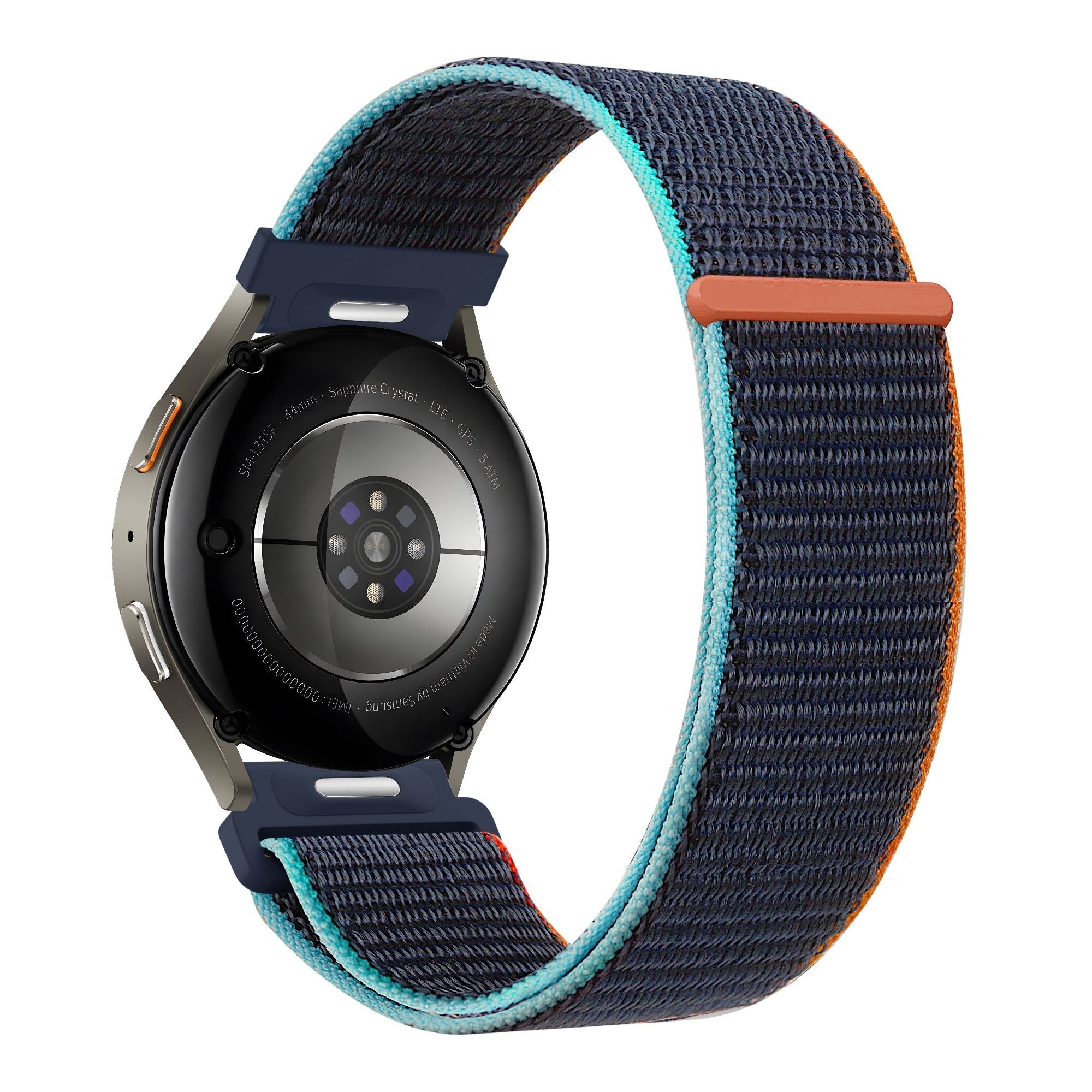Nylon Easy fit horlogebandje - 20mm - Donkerblauw mix