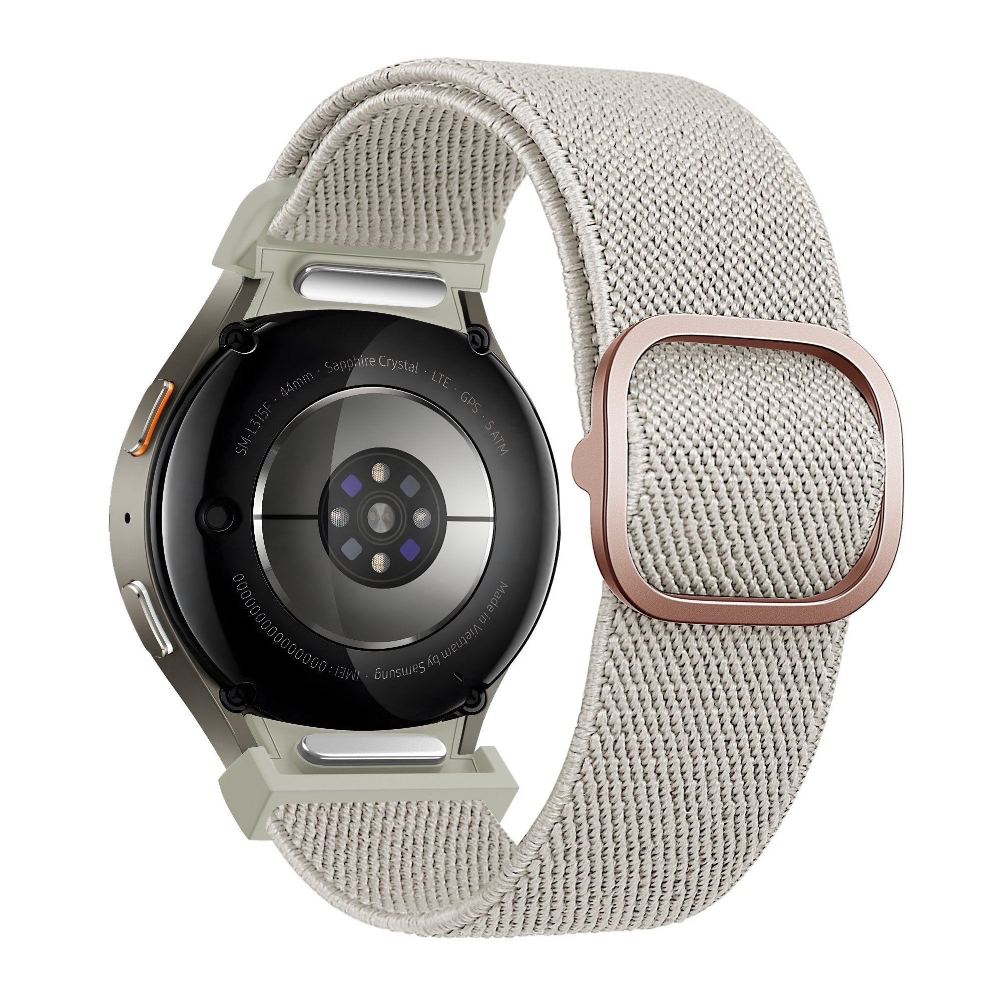 Elastische Easy Fit horlogebandje - 20mm - Beige