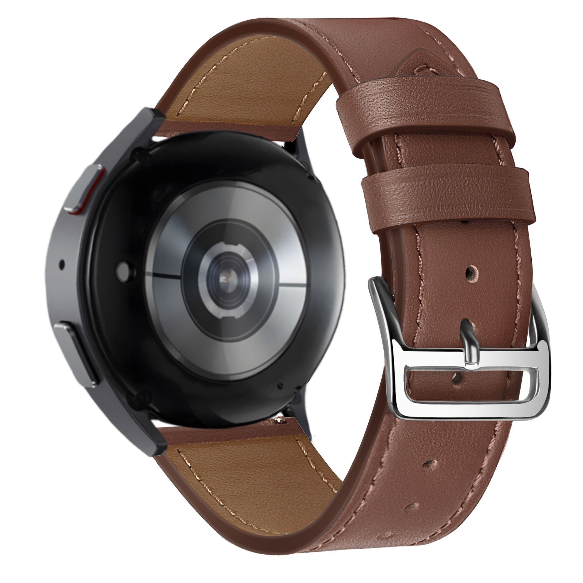Lederen Deluxe horlogebandje - 22mm - Bruin