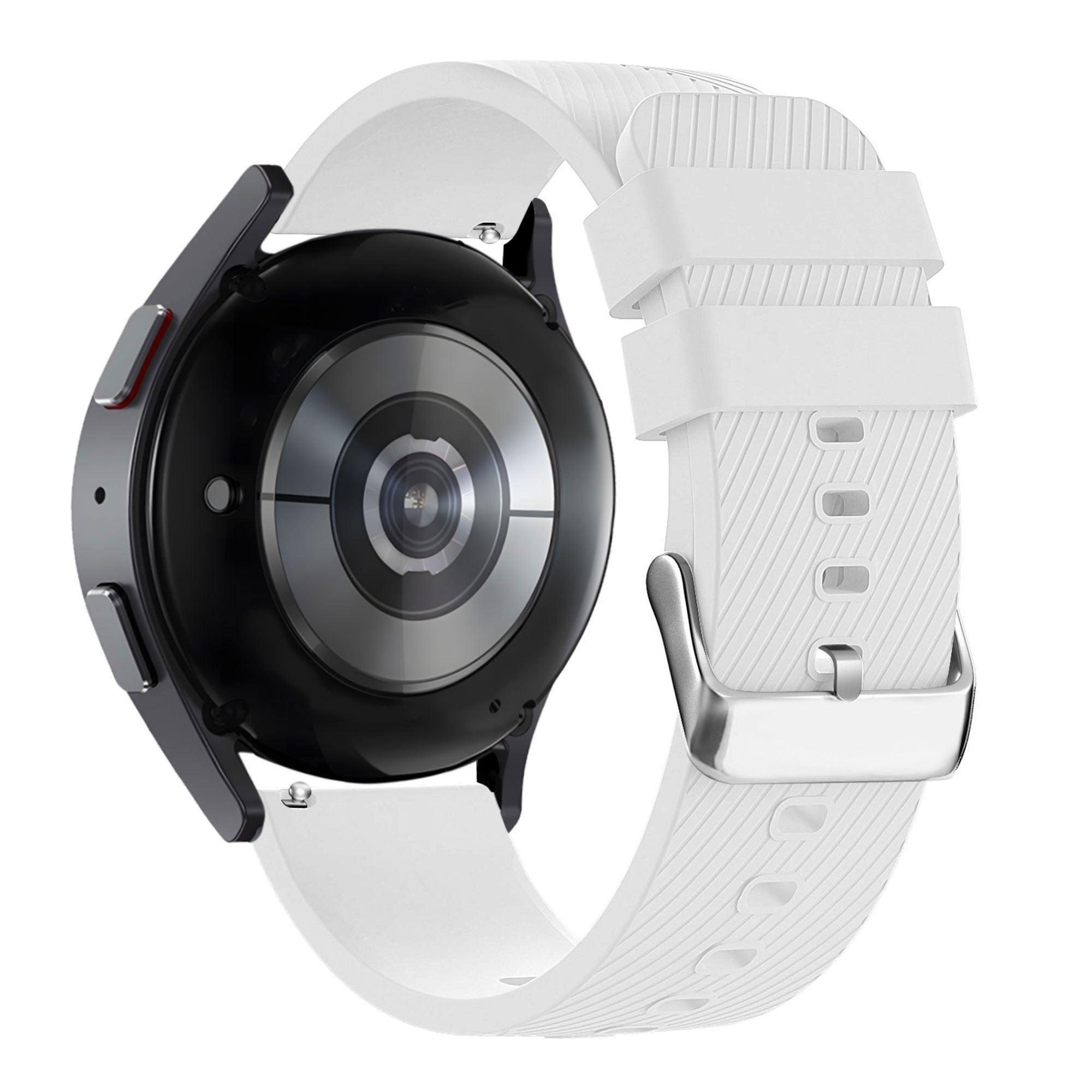 Siliconen Deluxe horlogebandje - 20mm - Wit