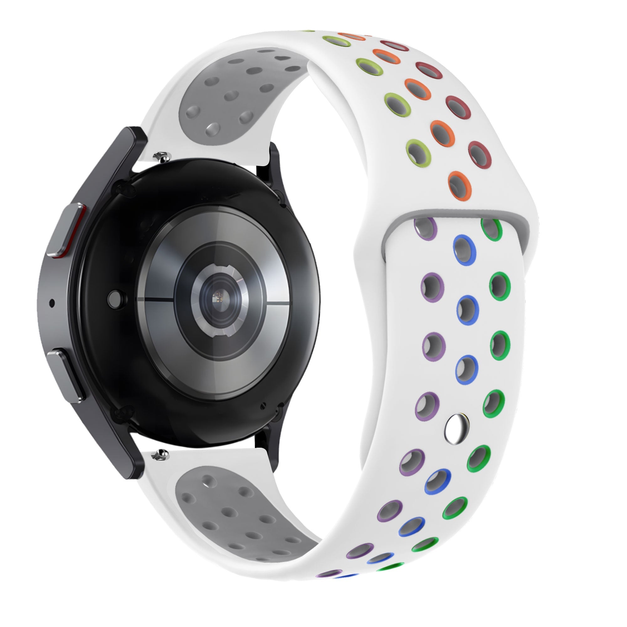 Sport Deluxe horlogebandje - 20mm - Wit/rainbow
