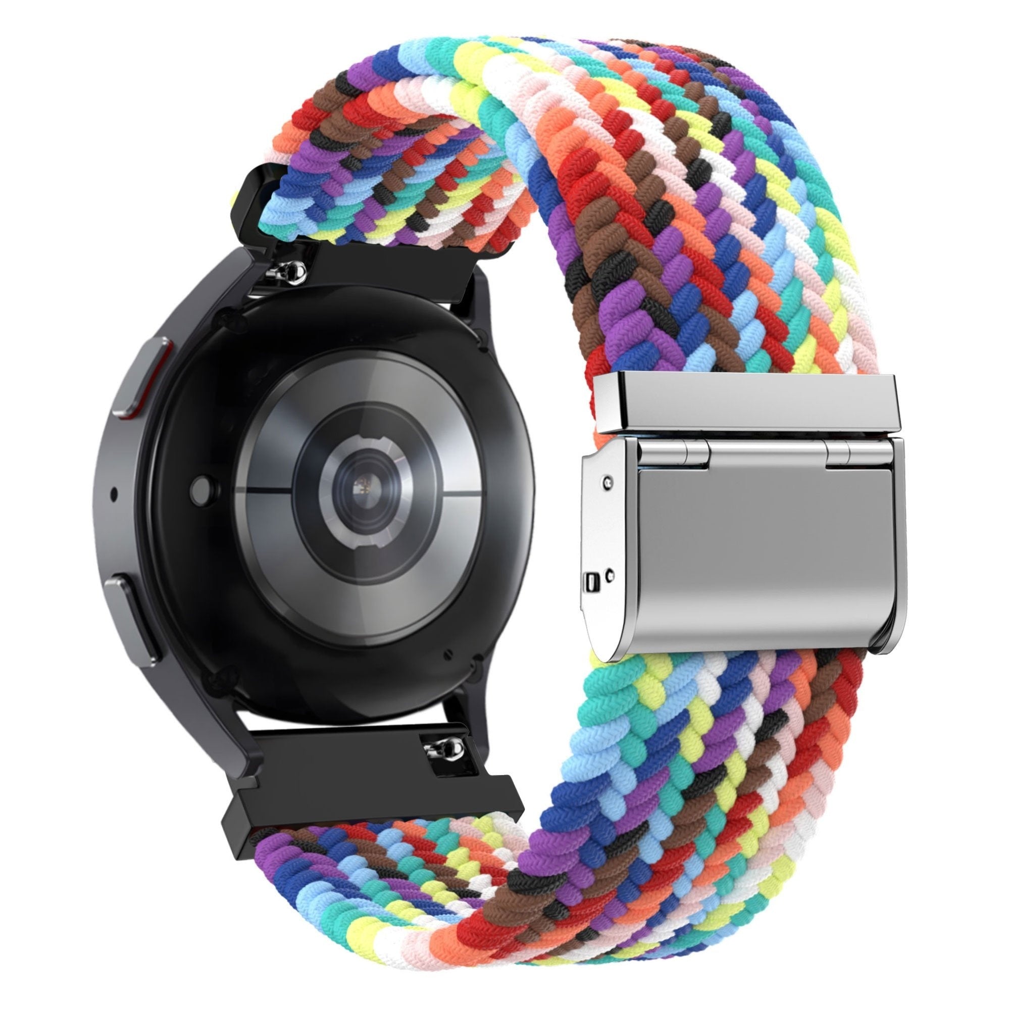 Gevlochten Nylon horlogebandje - 20mm - Regenboog