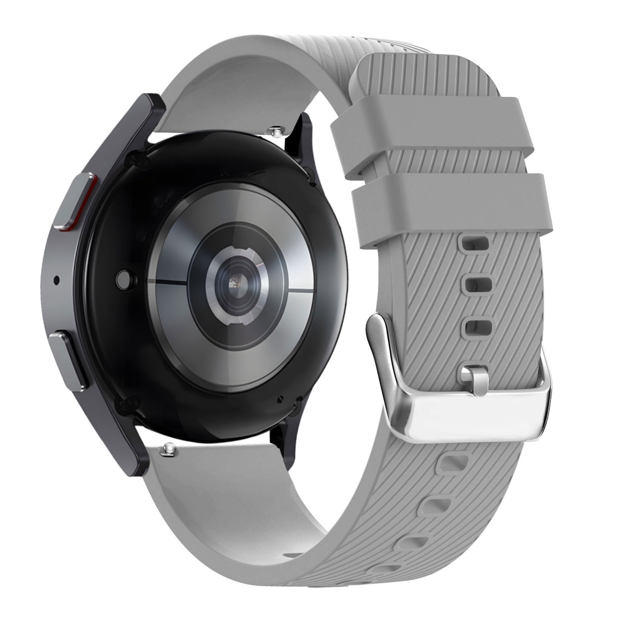 Siliconen Deluxe horlogebandje - 22mm - Grijs