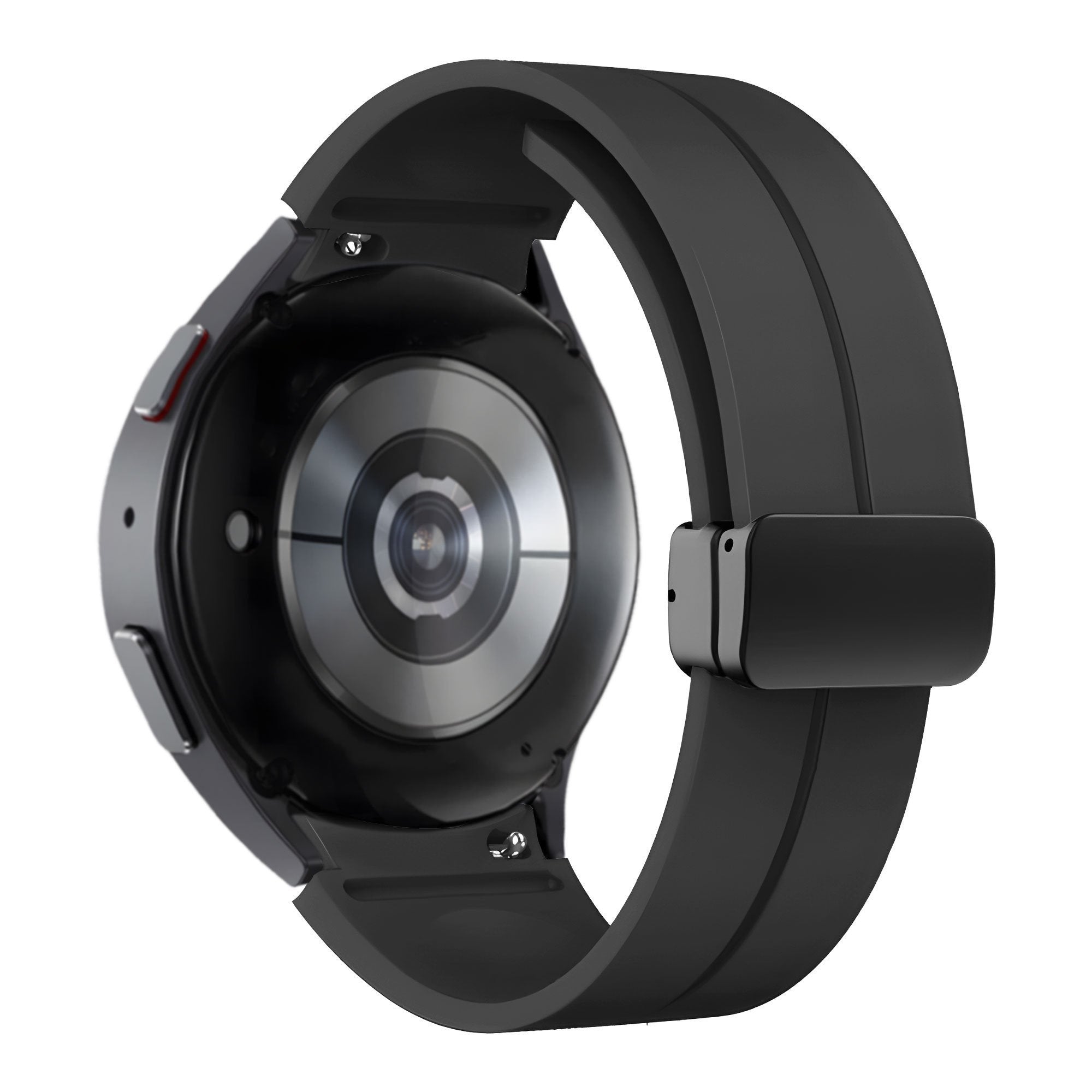 Siliconen D-Buckle horlogebandje - 20mm - Zwart