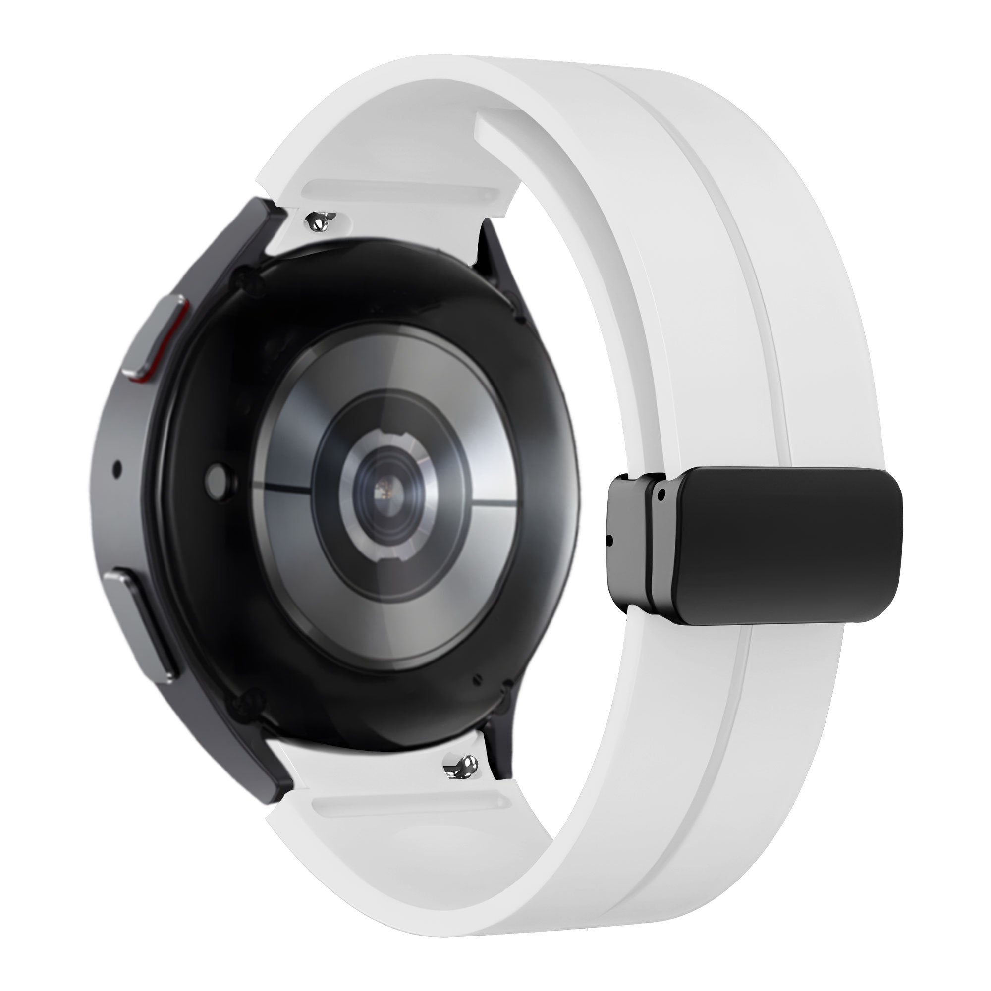 Siliconen D-Buckle horlogebandje - 20mm - Wit