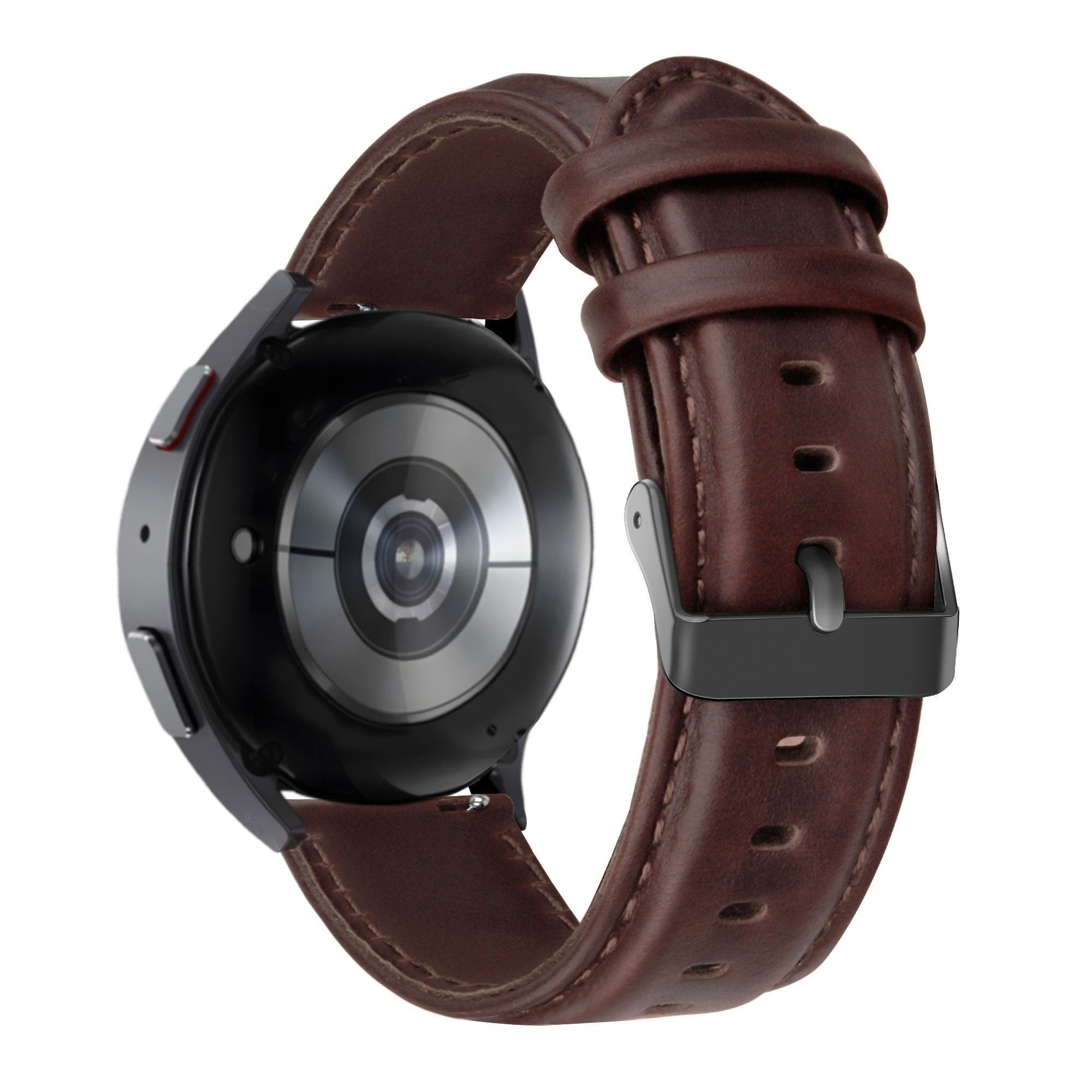 Lederen Classic horlogebandje - 22mm - Donkerbruin