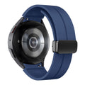 Siliconen D-Buckle horlogebandje - 20mm - Donkerblauw