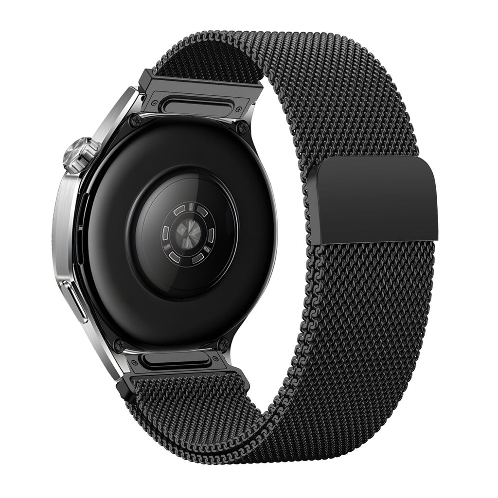 Milanese Easy Fit horlogebandje - 22mm - Zwart