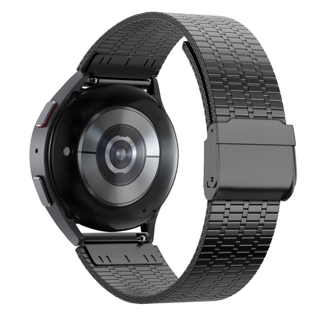 Verstelbare Stalen horlogebandje - 22mm - Zwart