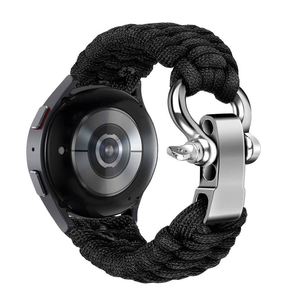 Nylon Rope horlogebandje - 22mm - Zwart