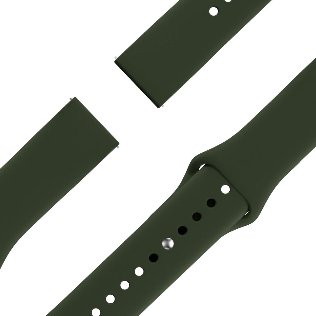 Sport Deluxe horlogebandje - 22mm - Olijfgroen