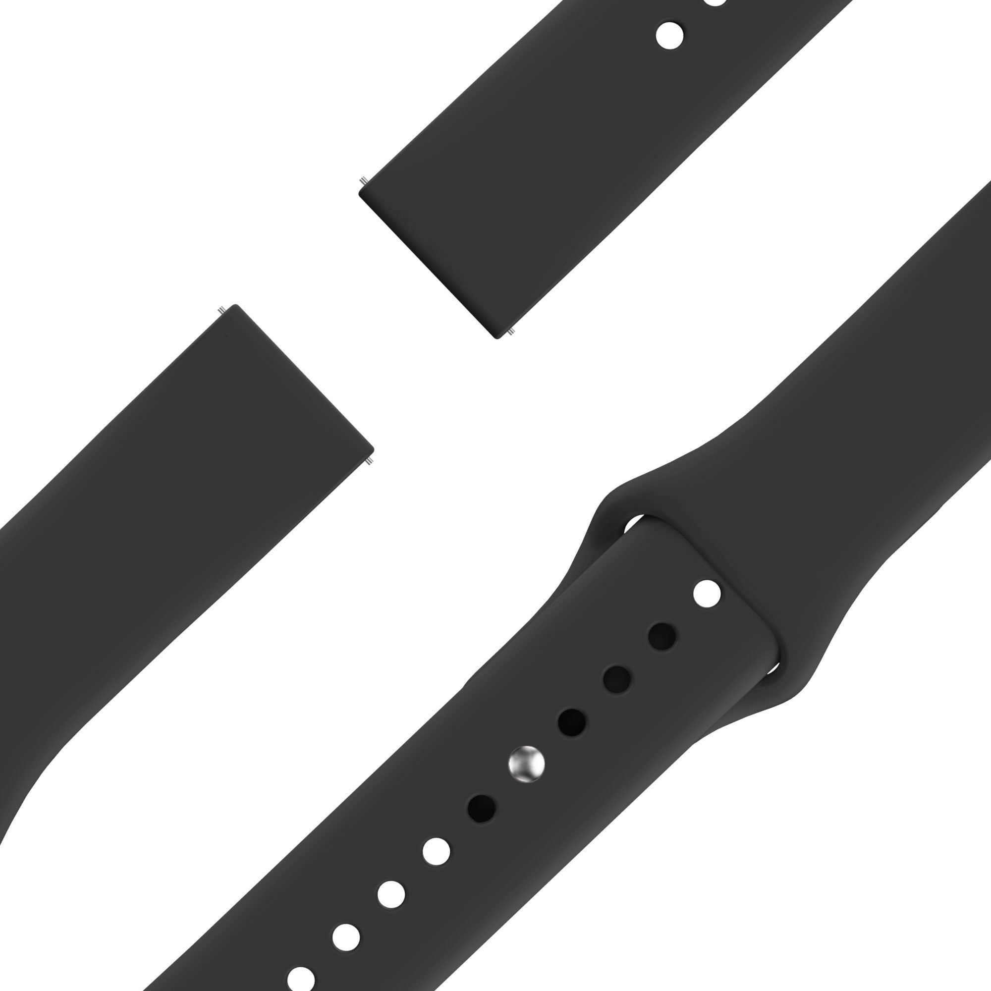 Sport Deluxe horlogebandje - 20mm - Zwart
