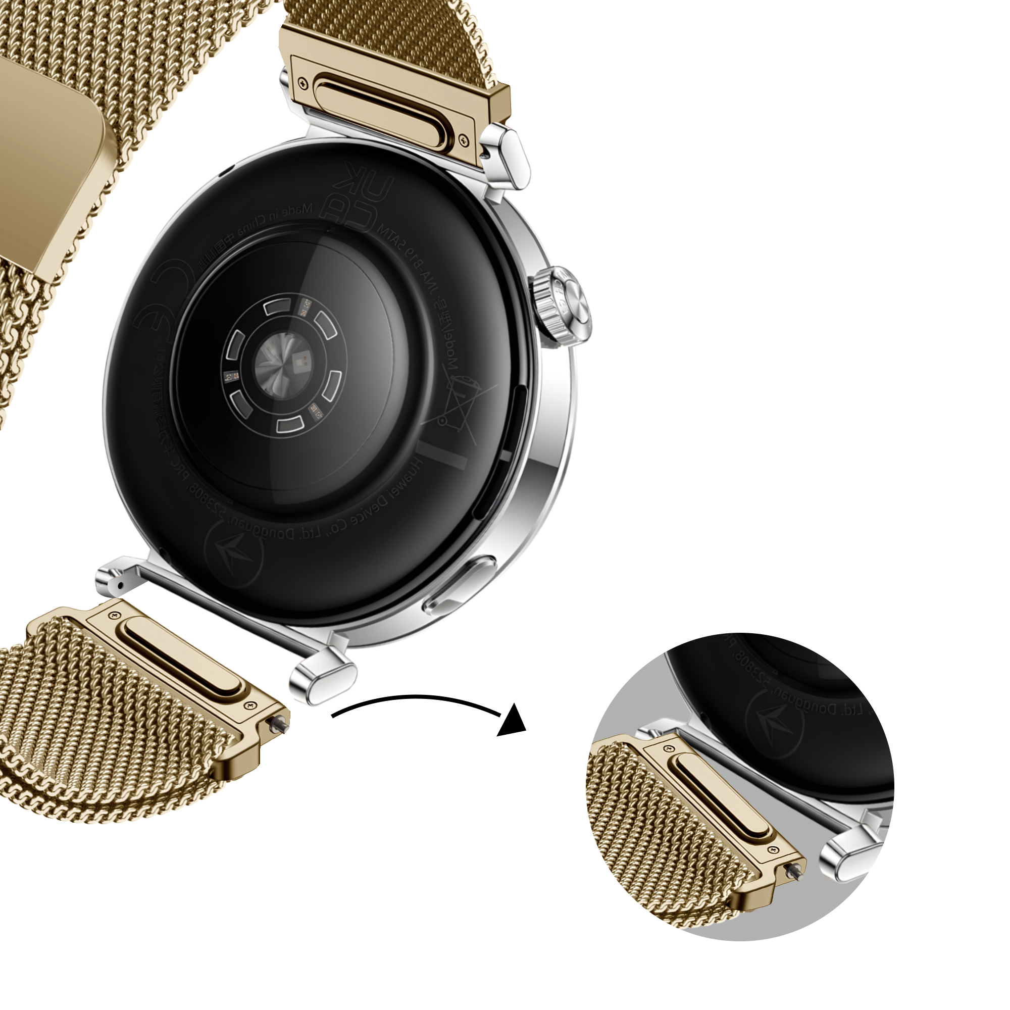 Milanese Easy Fit horlogebandje - 18mm - Goud