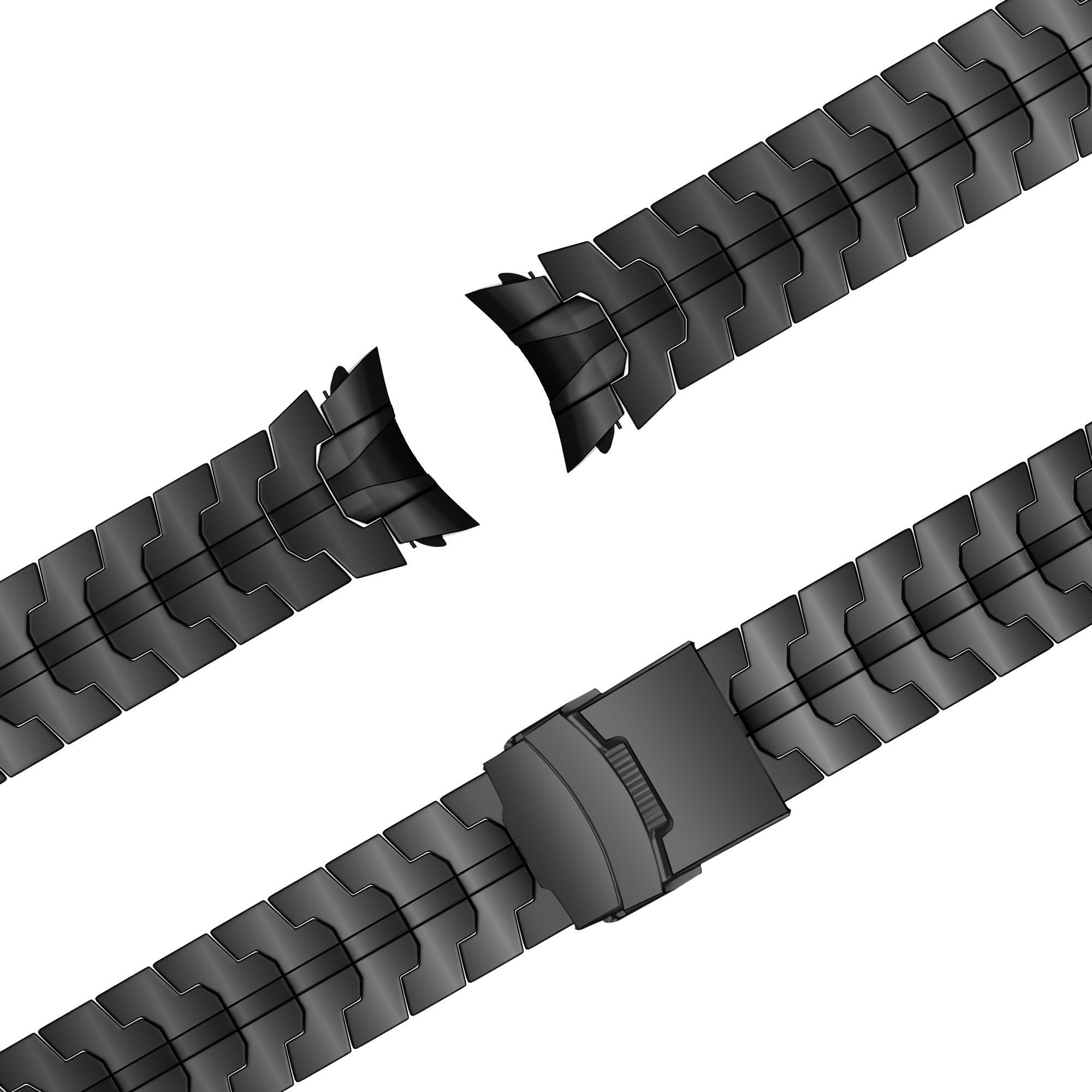 Stalen Iron horlogebandje - 20mm - Zwart