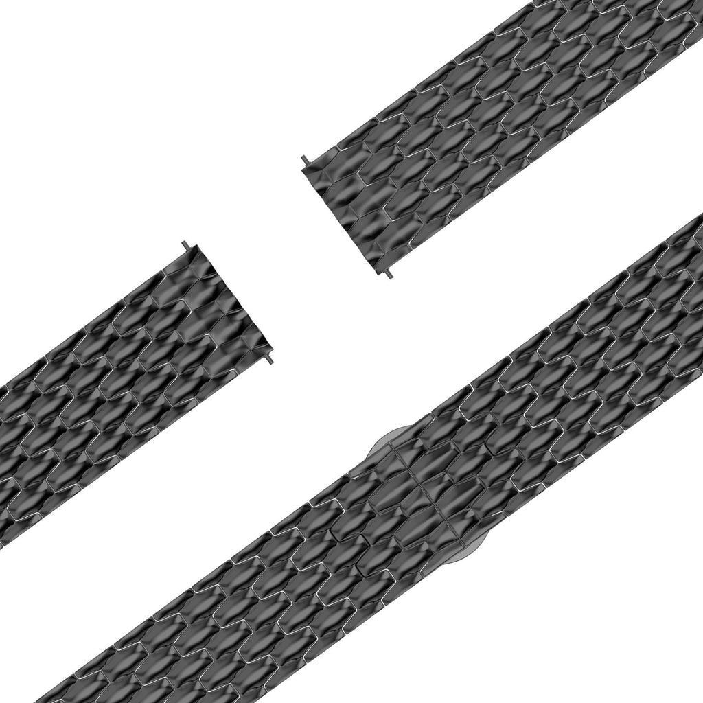 Stalen Dragon horlogebandje - 22mm - Zwart