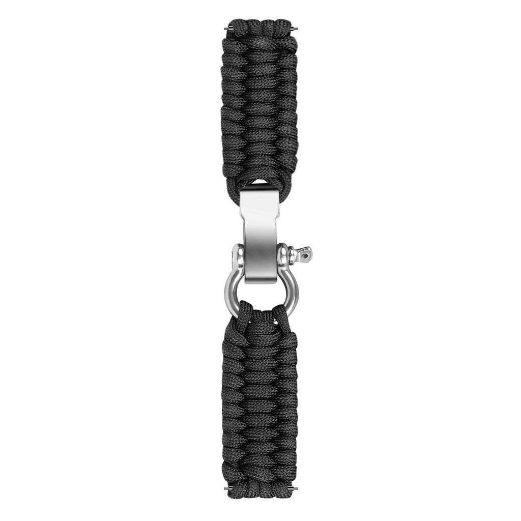 Nylon Rope horlogebandje - 22mm - Zwart