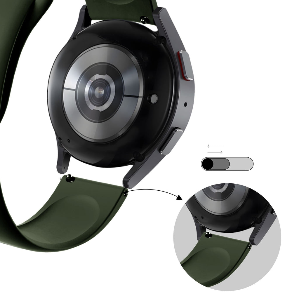 Sport Deluxe horlogebandje - 22mm - Olijfgroen