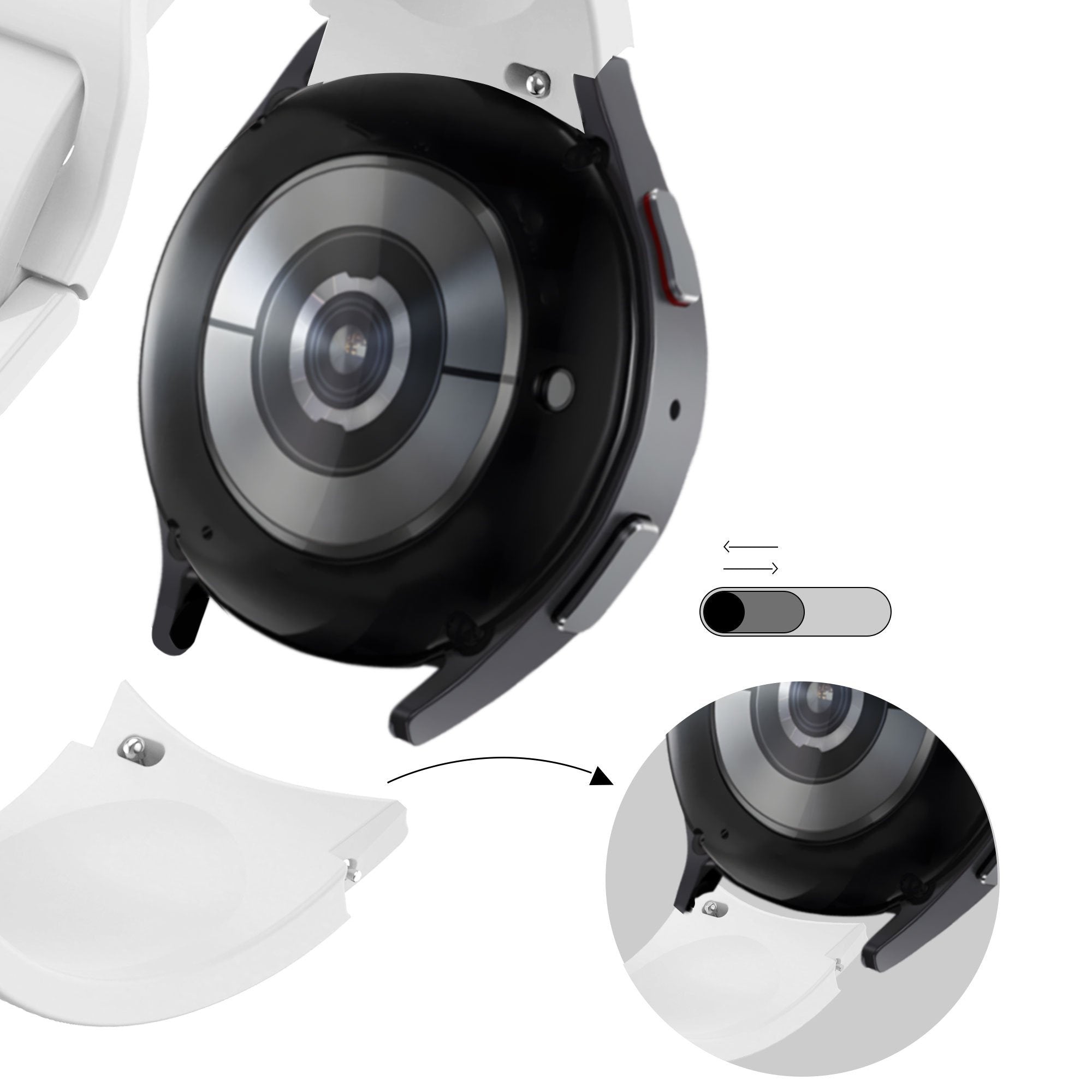 Siliconen Extreme horlogebandje - 20mm - Wit