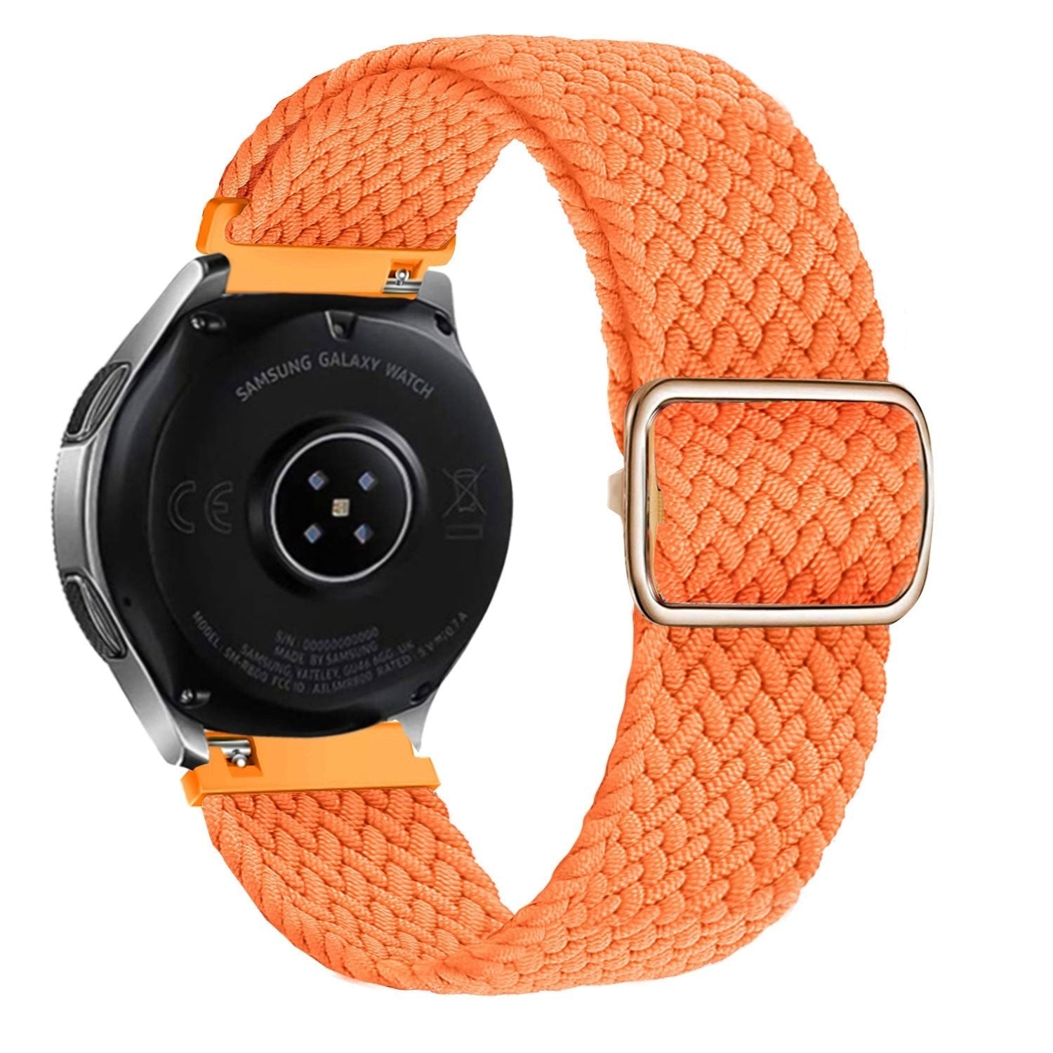 Verstelbaar Geweven horlogebandje - 20mm - Oranje