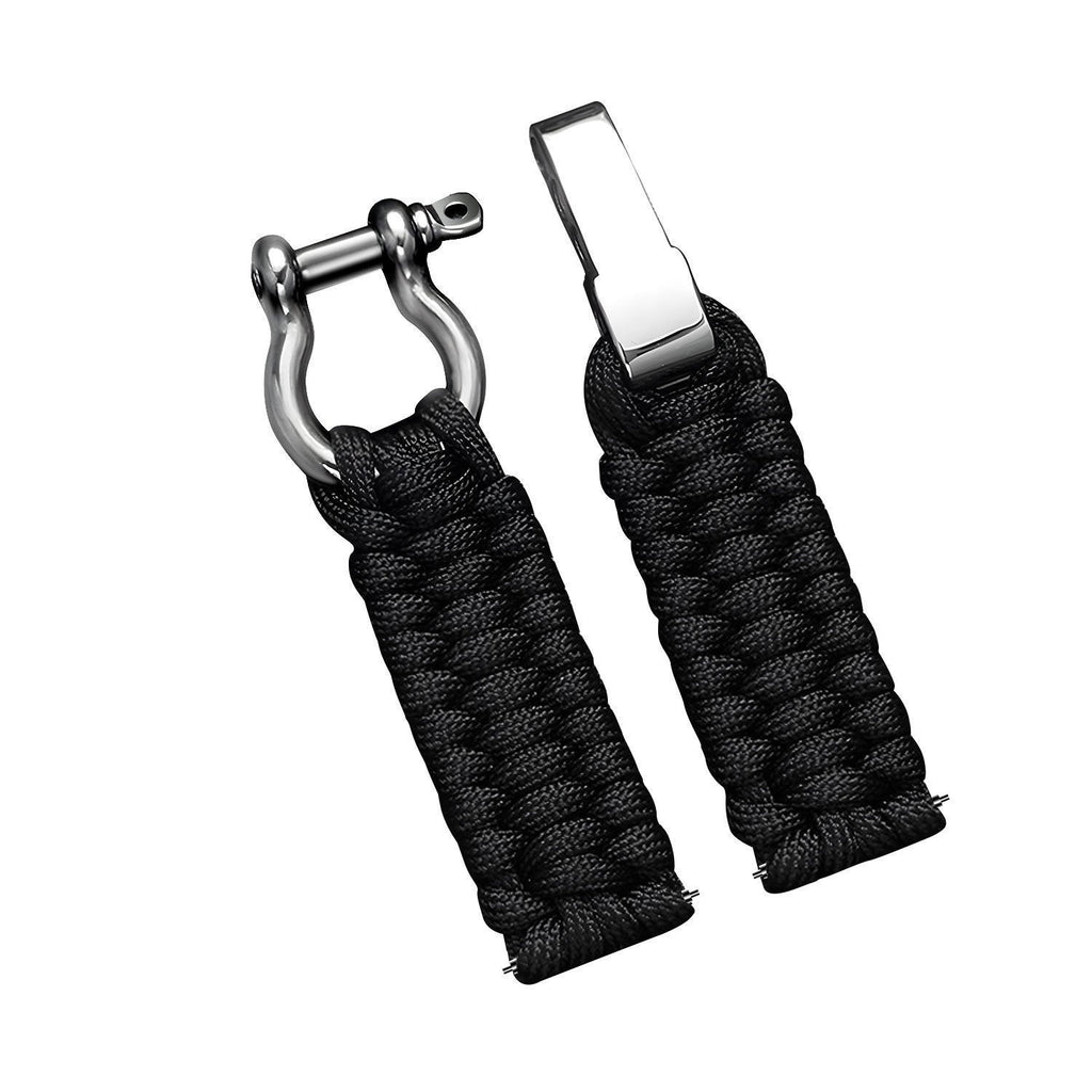 Nylon Rope horlogebandje - 22mm - Zwart