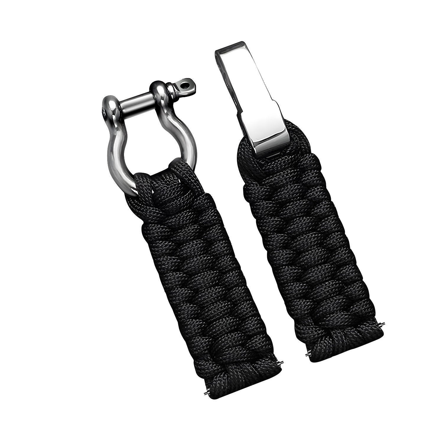 Nylon Rope horlogebandje - 22mm - Zwart