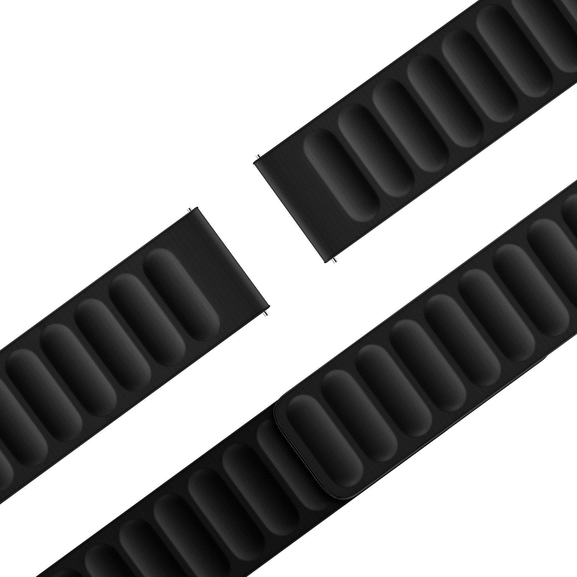 Magnetisch geweven horlogebandje - 20mm - Zwart