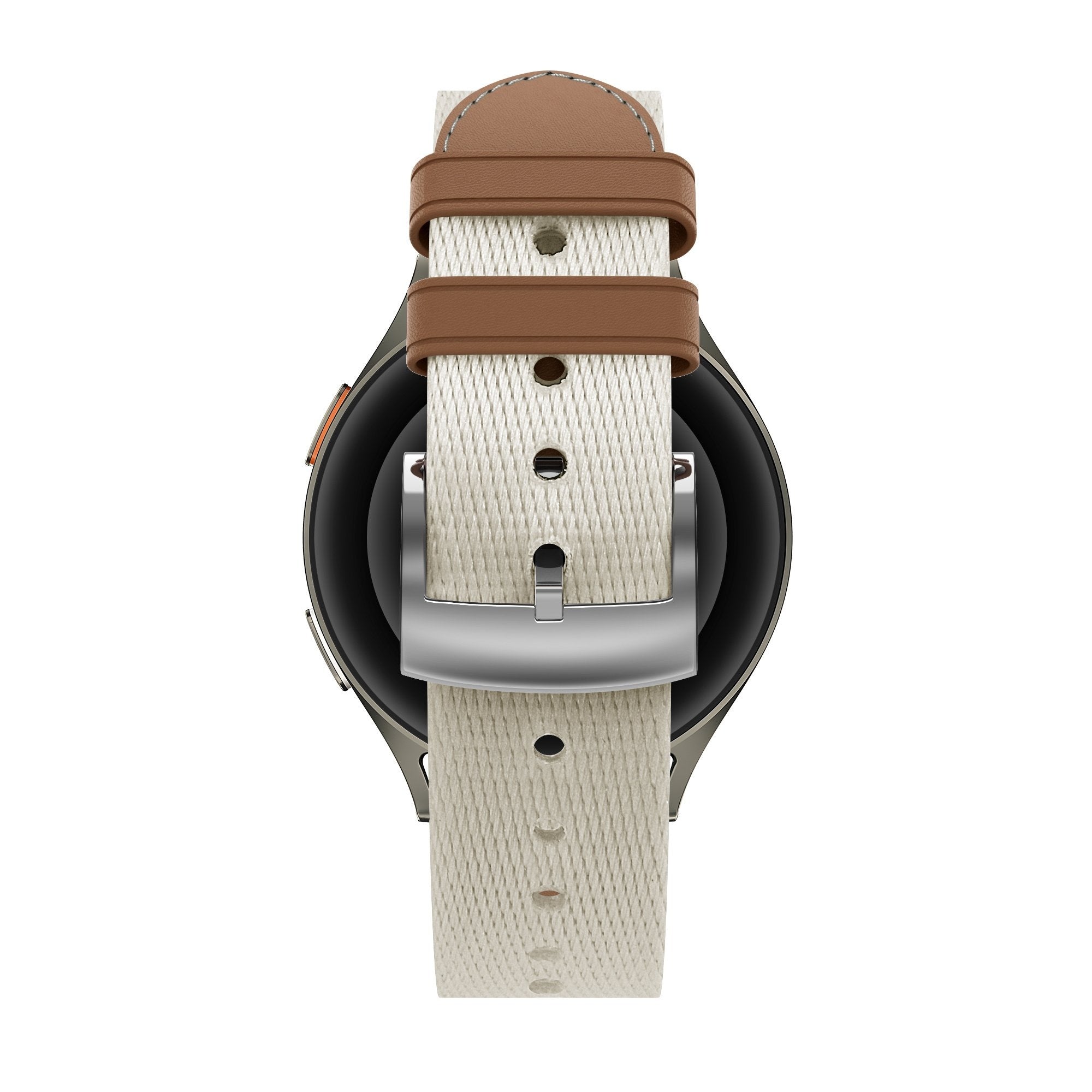 Leren Hybrid Easy Fit horlogebandje - 18mm - Beige/bruin