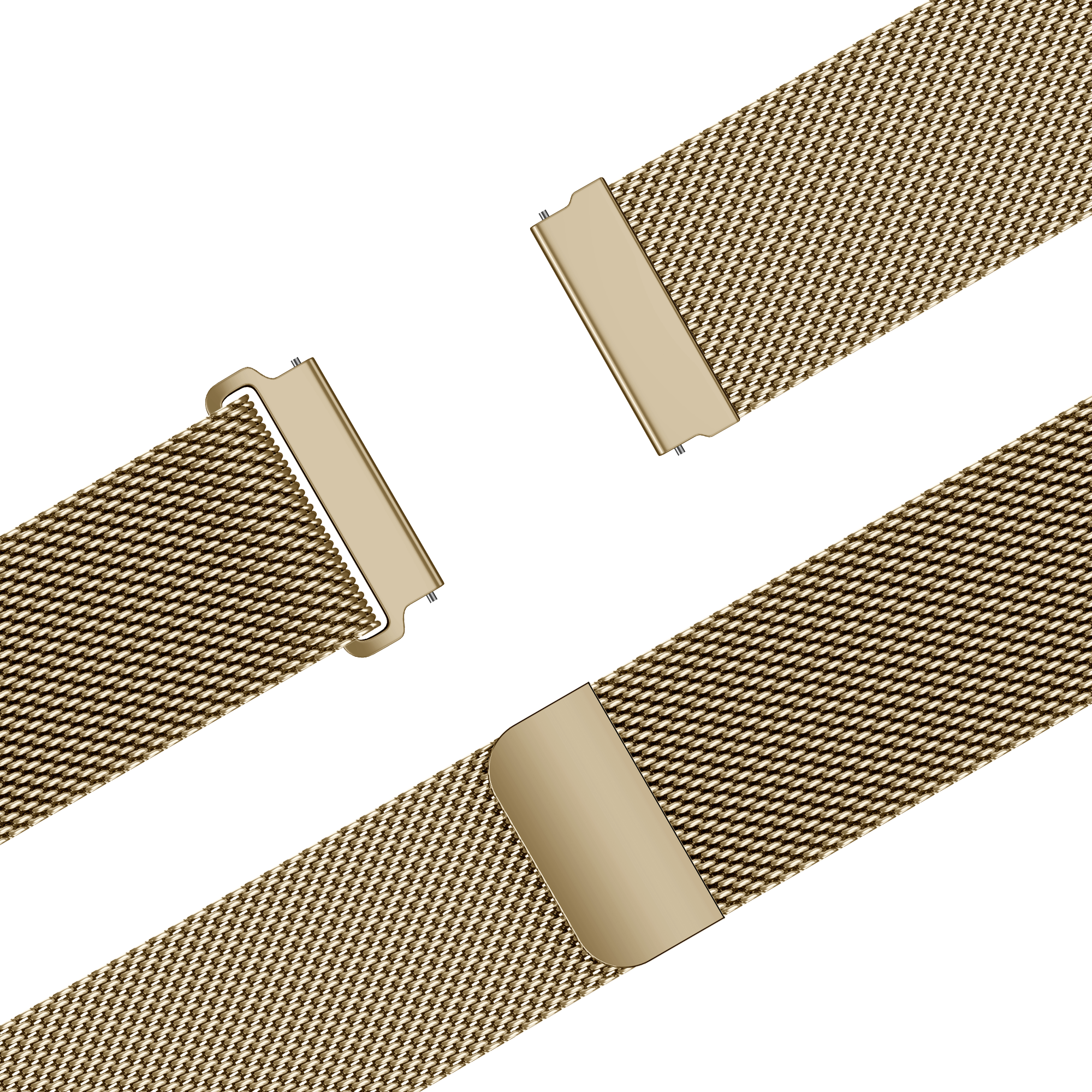 Milanese Easy Fit horlogebandje - 18mm - Goud