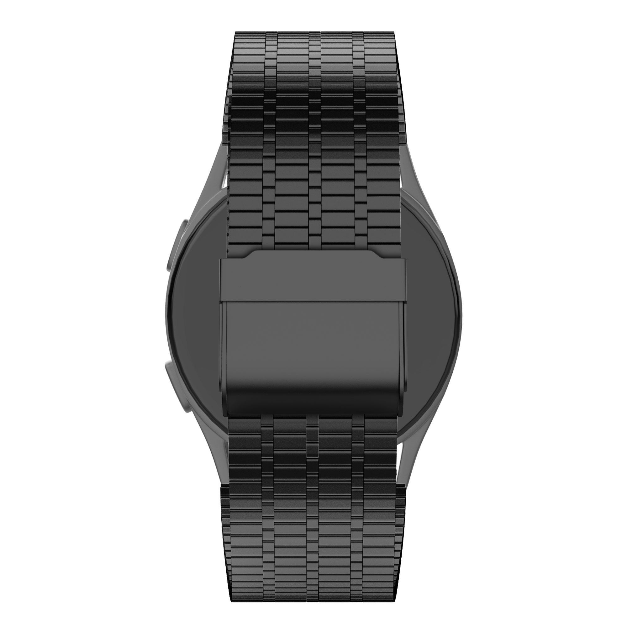 Verstelbare Stalen horlogebandje - 22mm - Zwart