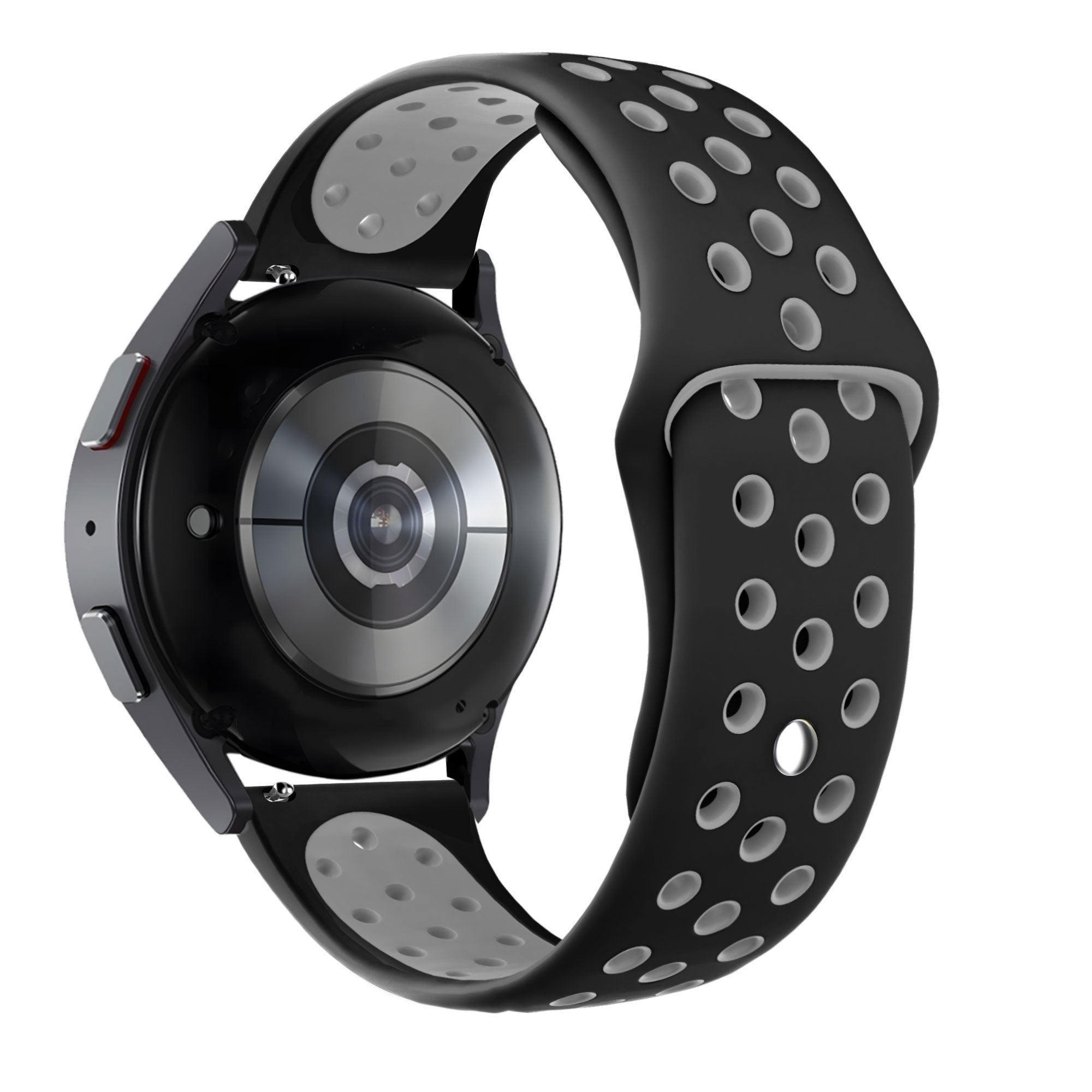 Sport Deluxe horlogebandje - 22mm - Zwart/grijs
