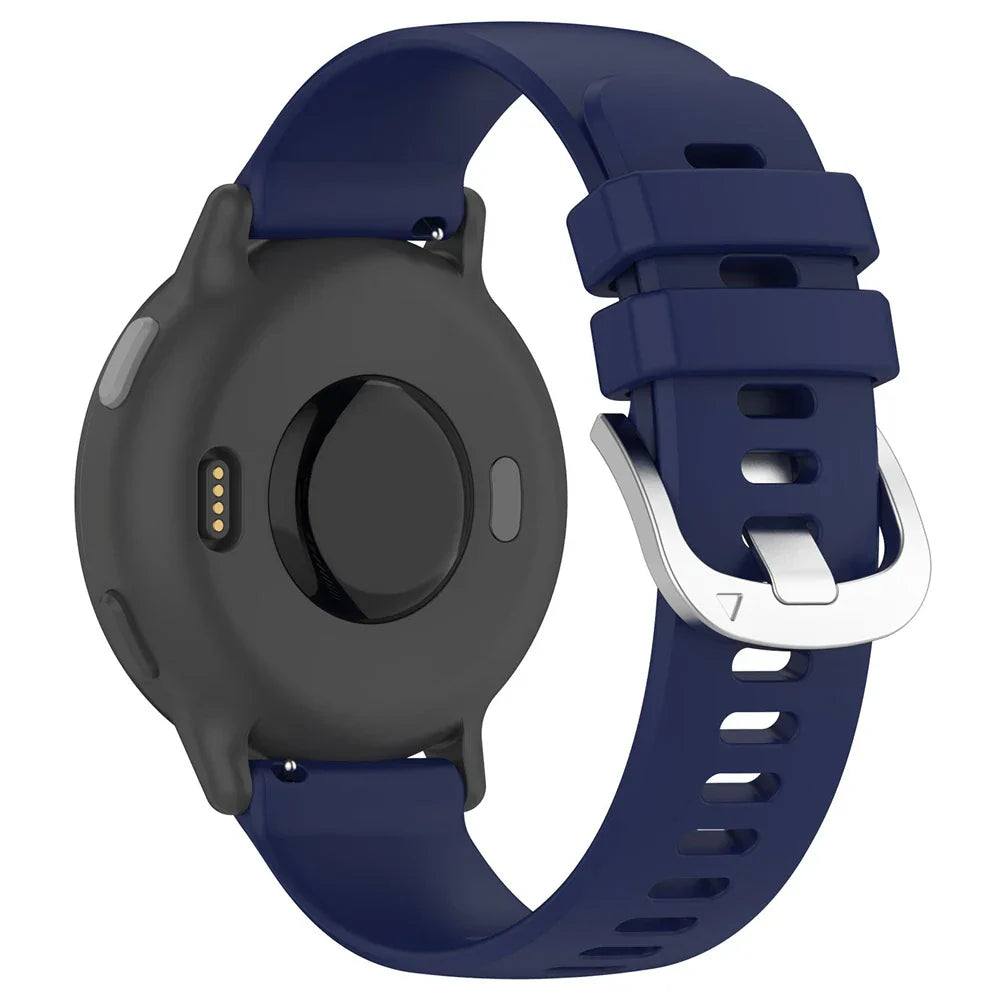 Siliconen Classic horlogebandje - 22mm - Donkerblauw