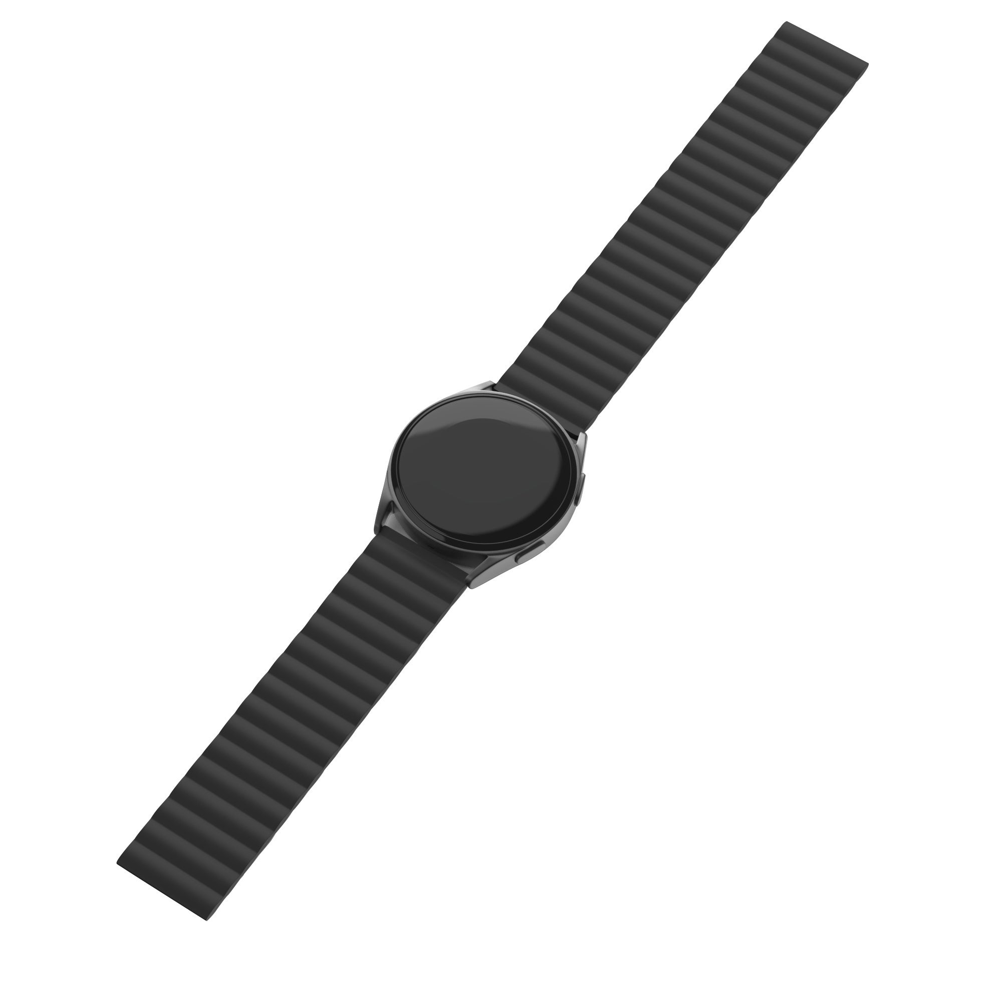 Magnetisch siliconen horlogebandje - 20mm - Zwart