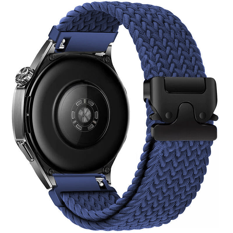 Gevlochten P-Buckle horlogebandje - 20mm - Blauw