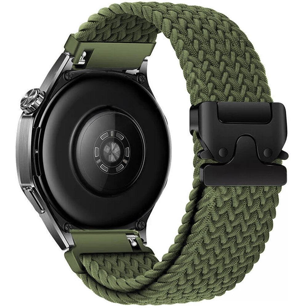 Gevlochten P-Buckle horlogebandje - 20mm - Groen